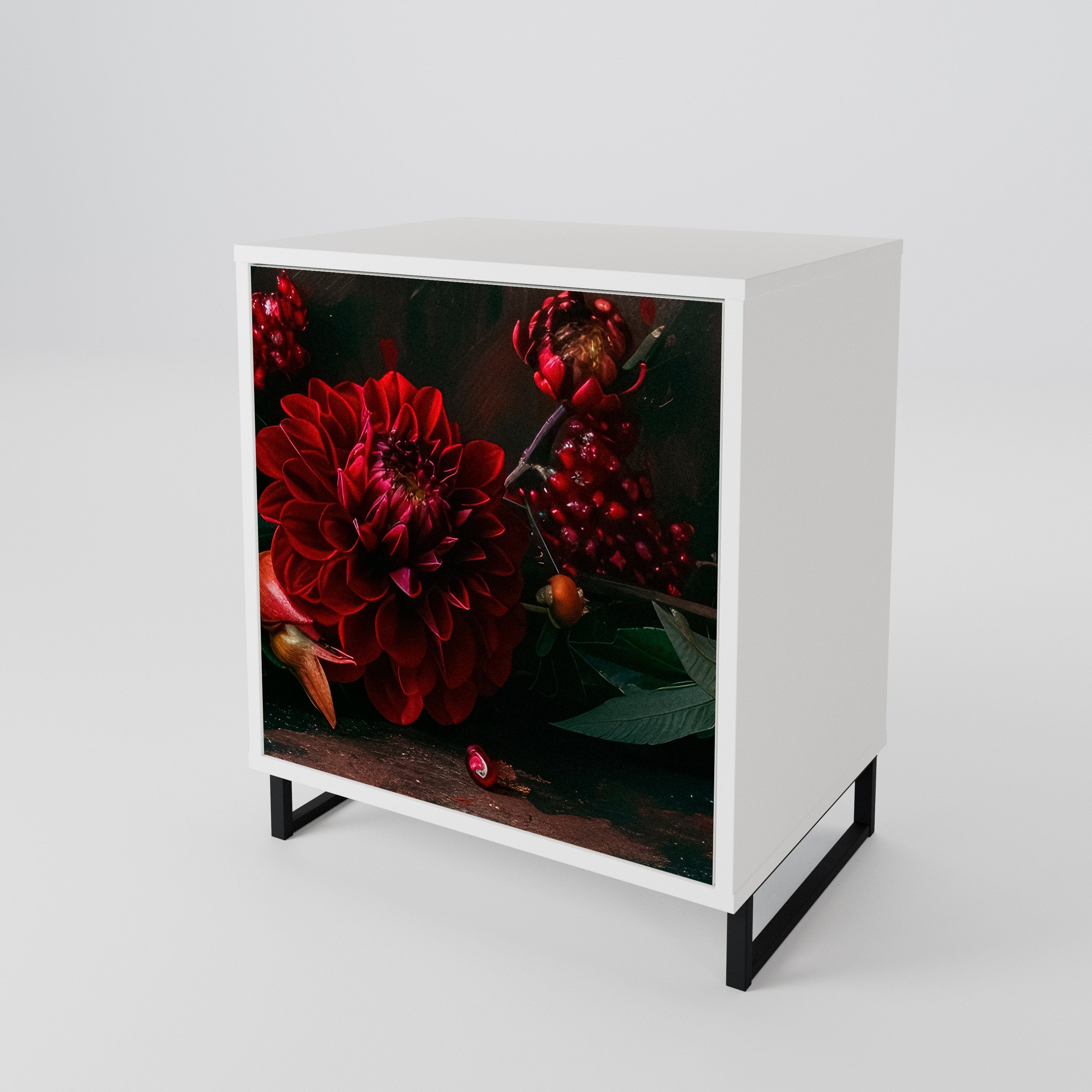 DAHLIAS AND POMEGRANATES 1-Door Sideboard