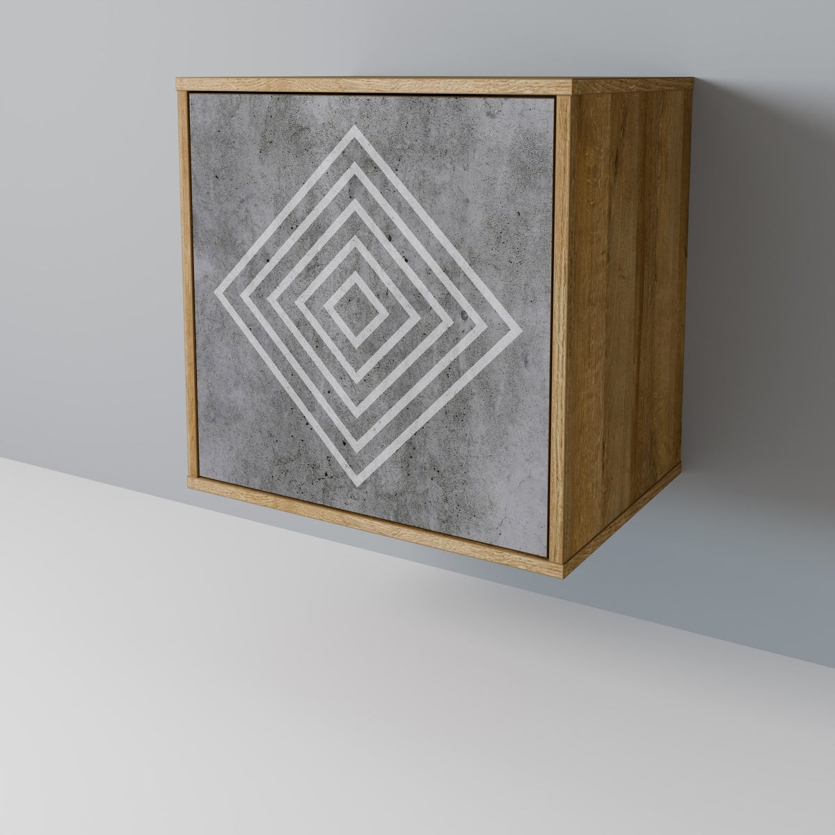 POLYGONAL ARTISTRY Skänk med en dörr