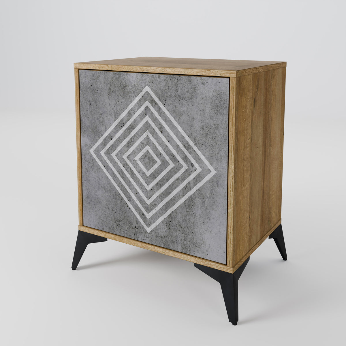 POLYGONAL ARTISTRY Skänk med en dörr