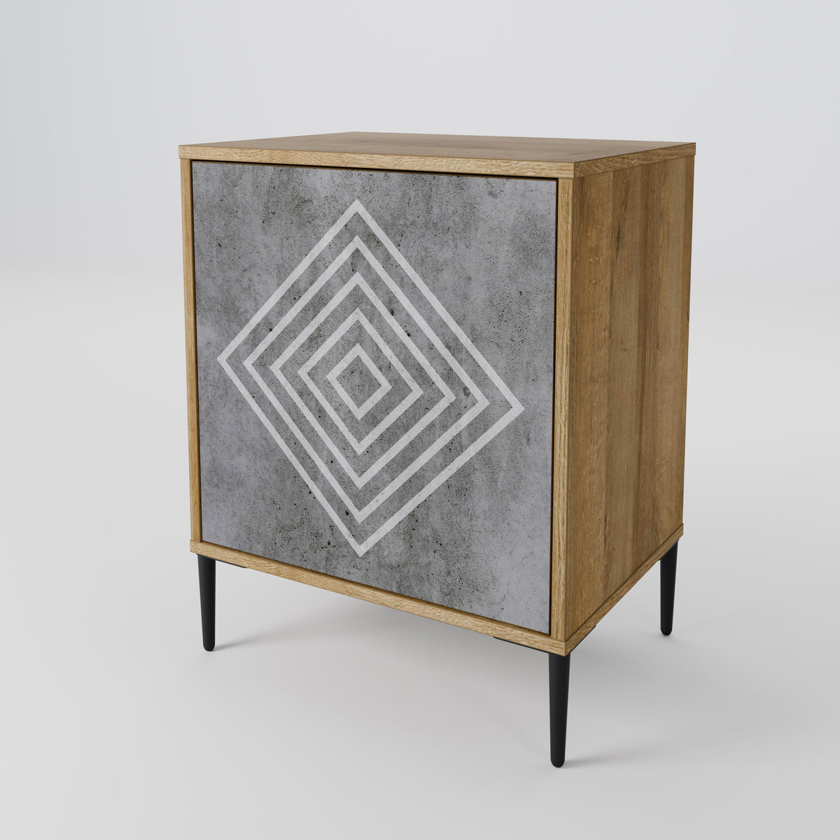 POLYGONAL ARTISTRY Skänk med en dörr