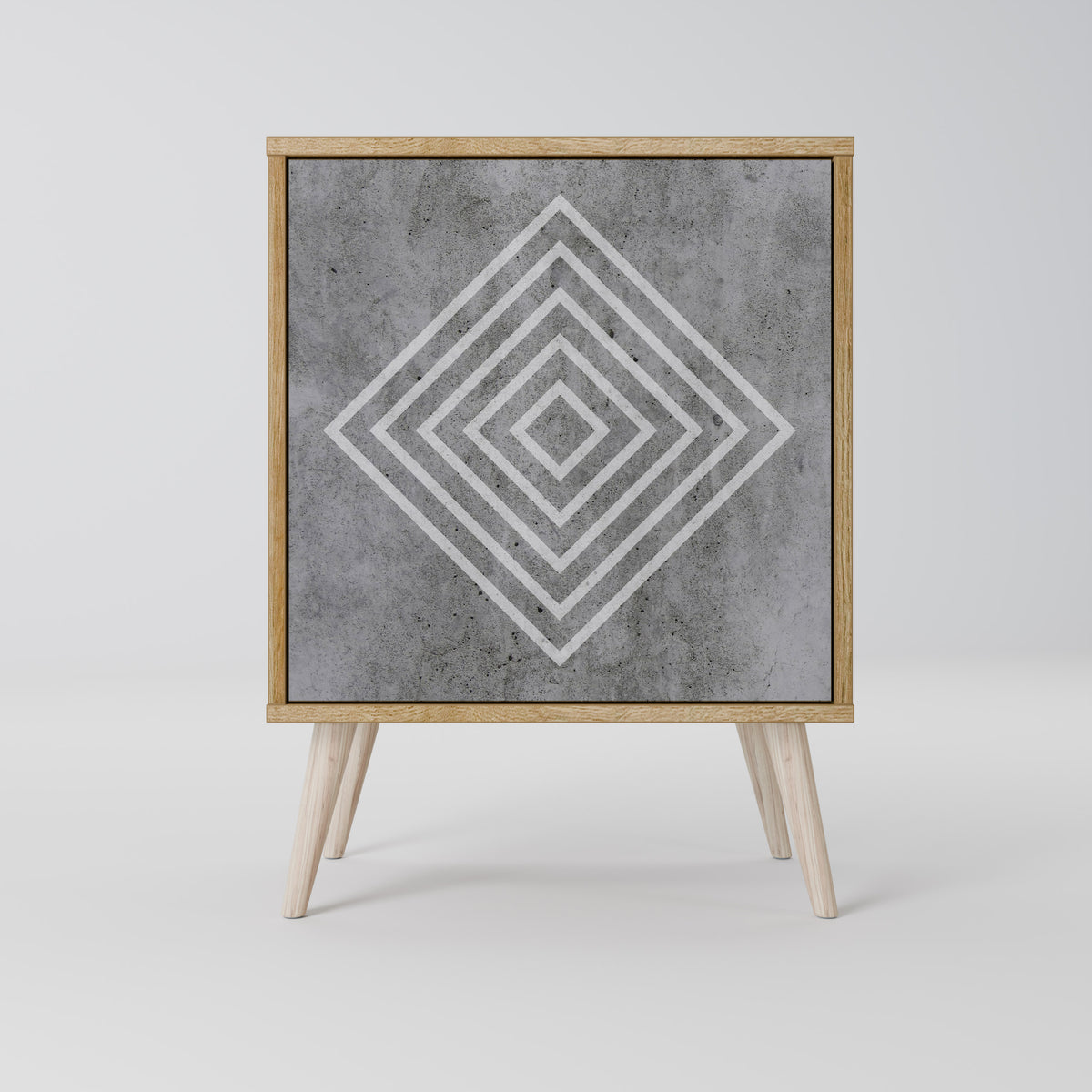 POLYGONAL ARTISTRY Skänk med en dörr