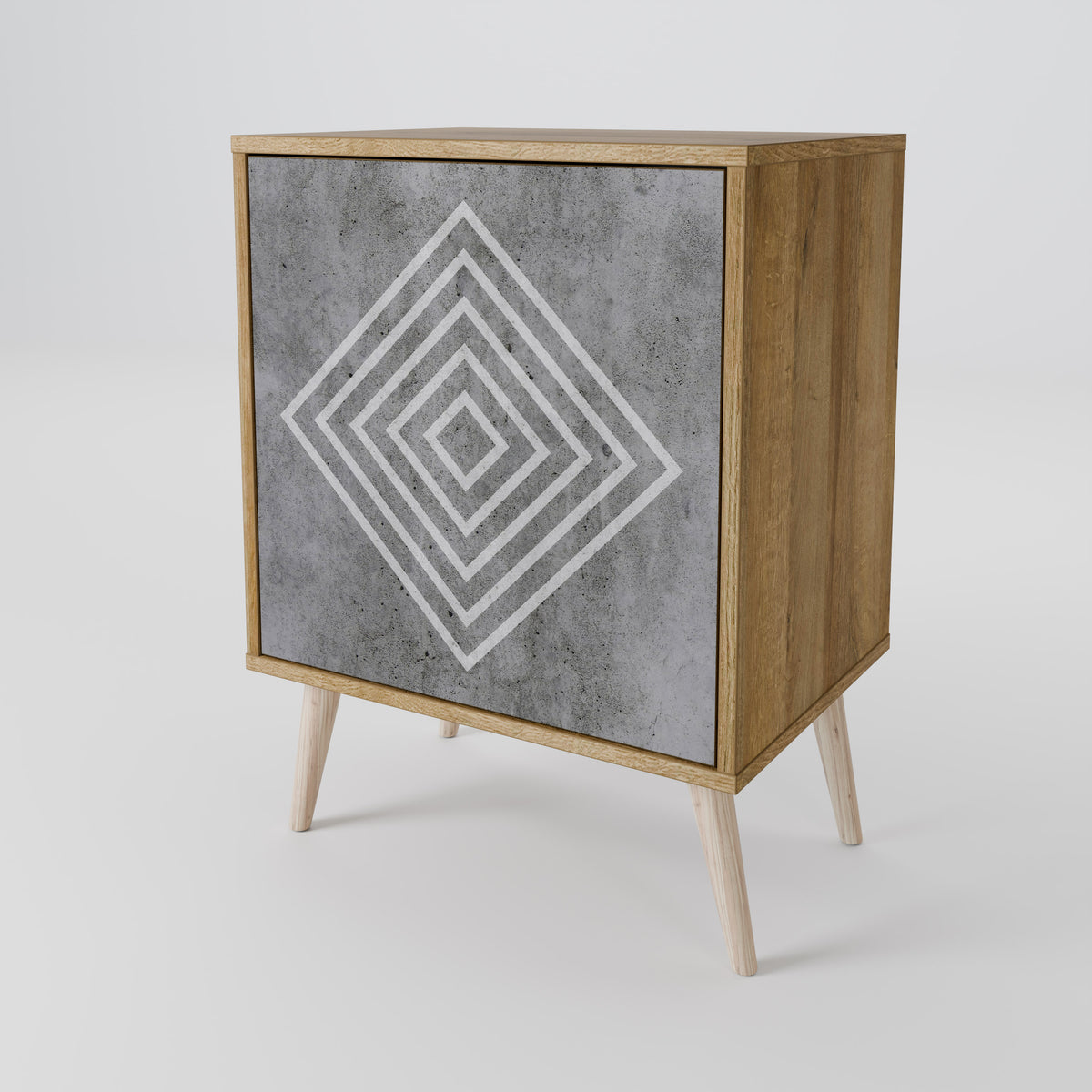 POLYGONAL ARTISTRY Skänk med en dörr