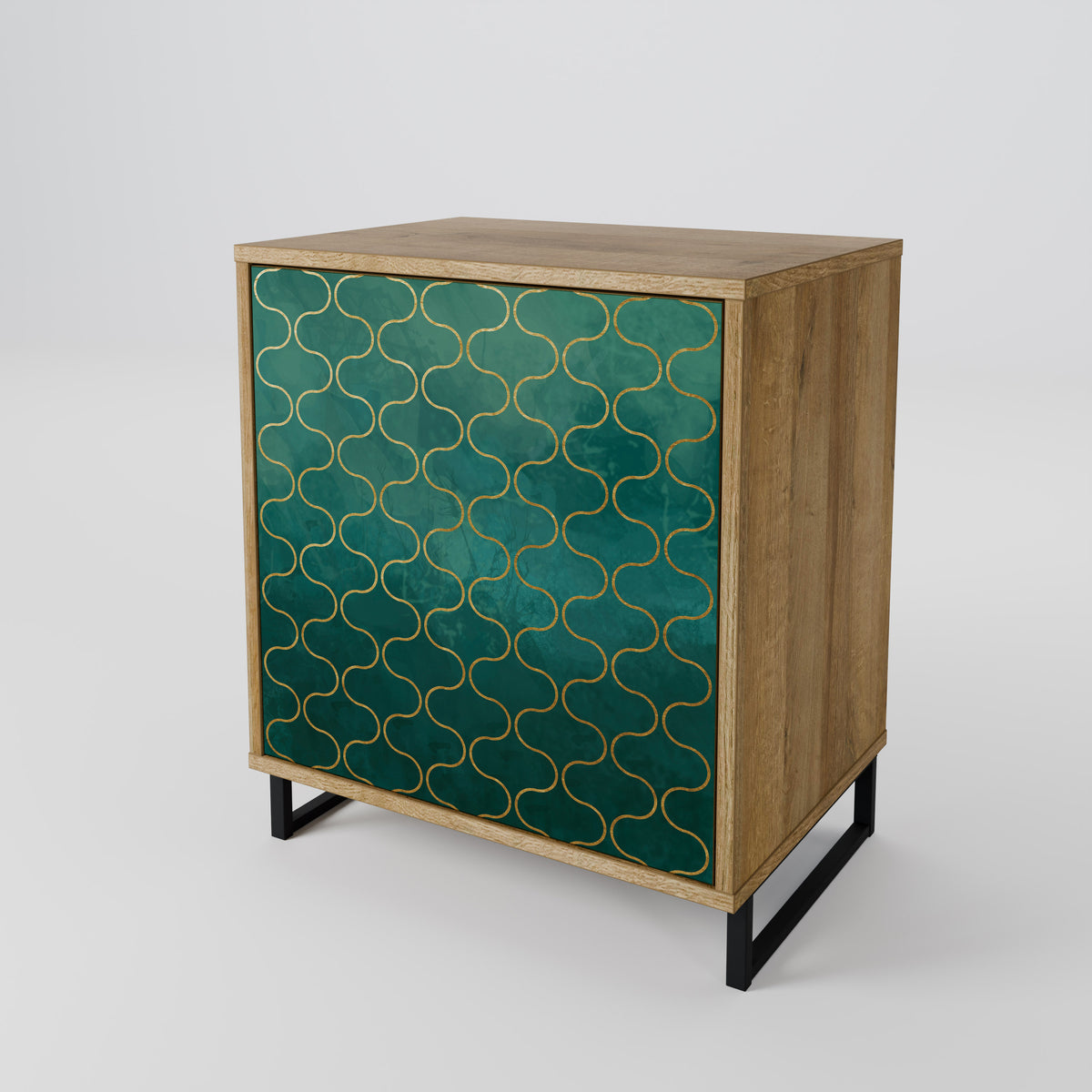 TESSELATED GREENERY Skänk med en dörr