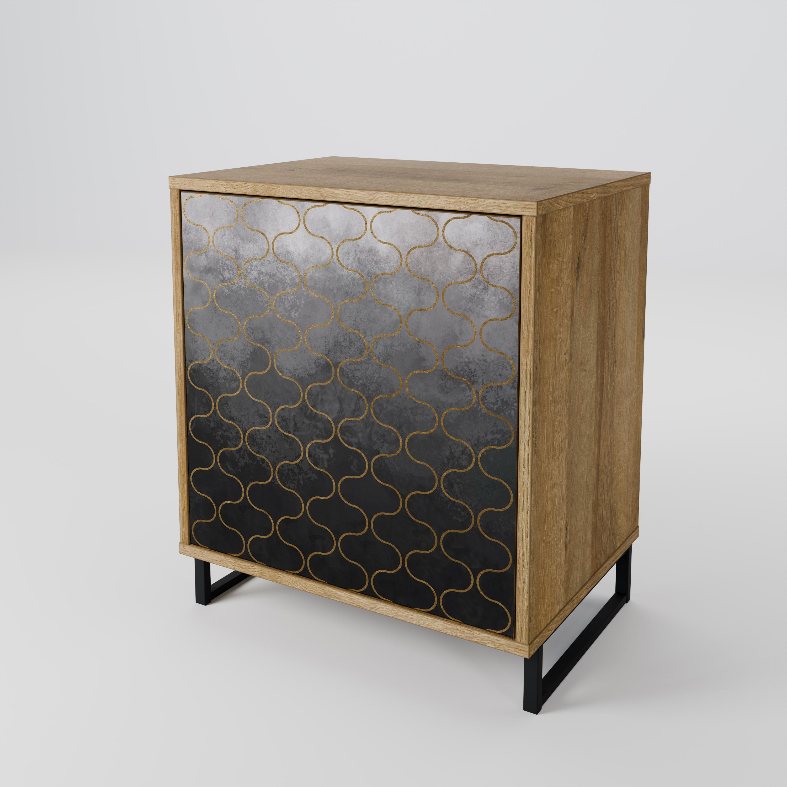 TESSELATED GRAYISH Skänk med en dörr