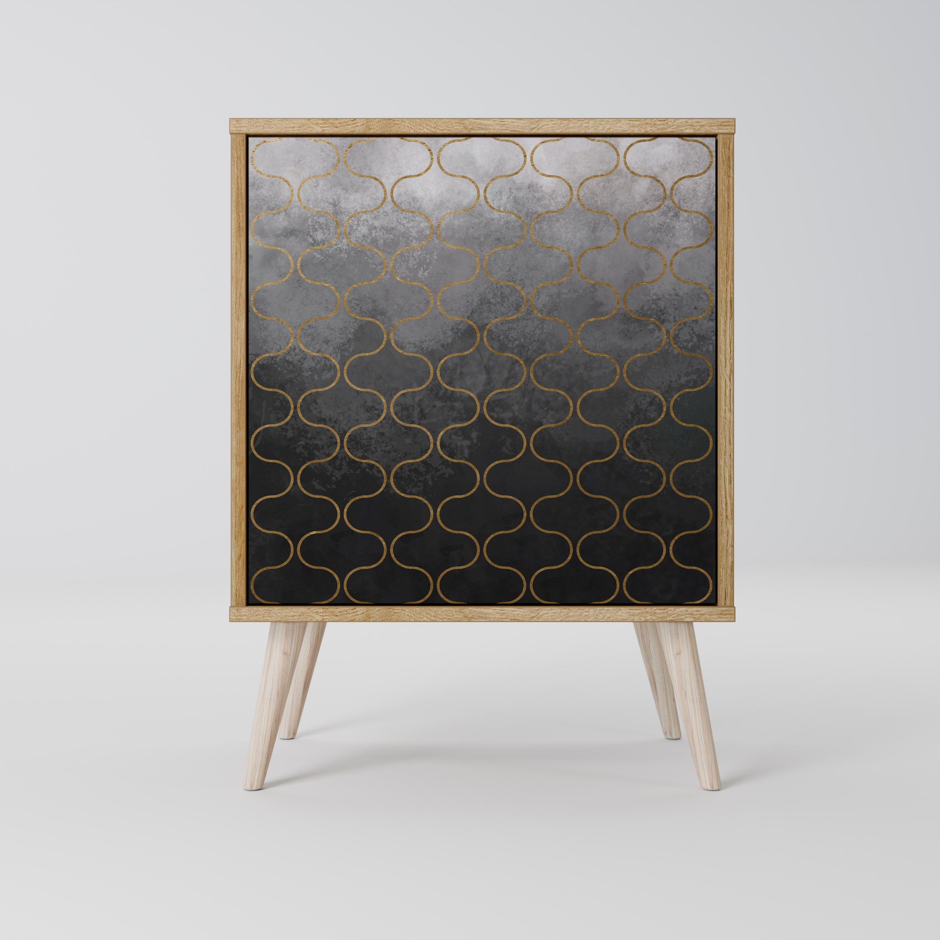 TESSELATED GRAYISH Skänk med en dörr