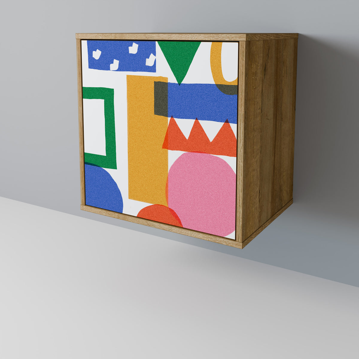 GEOMETRIC GLIMMER Skänk med en dörr