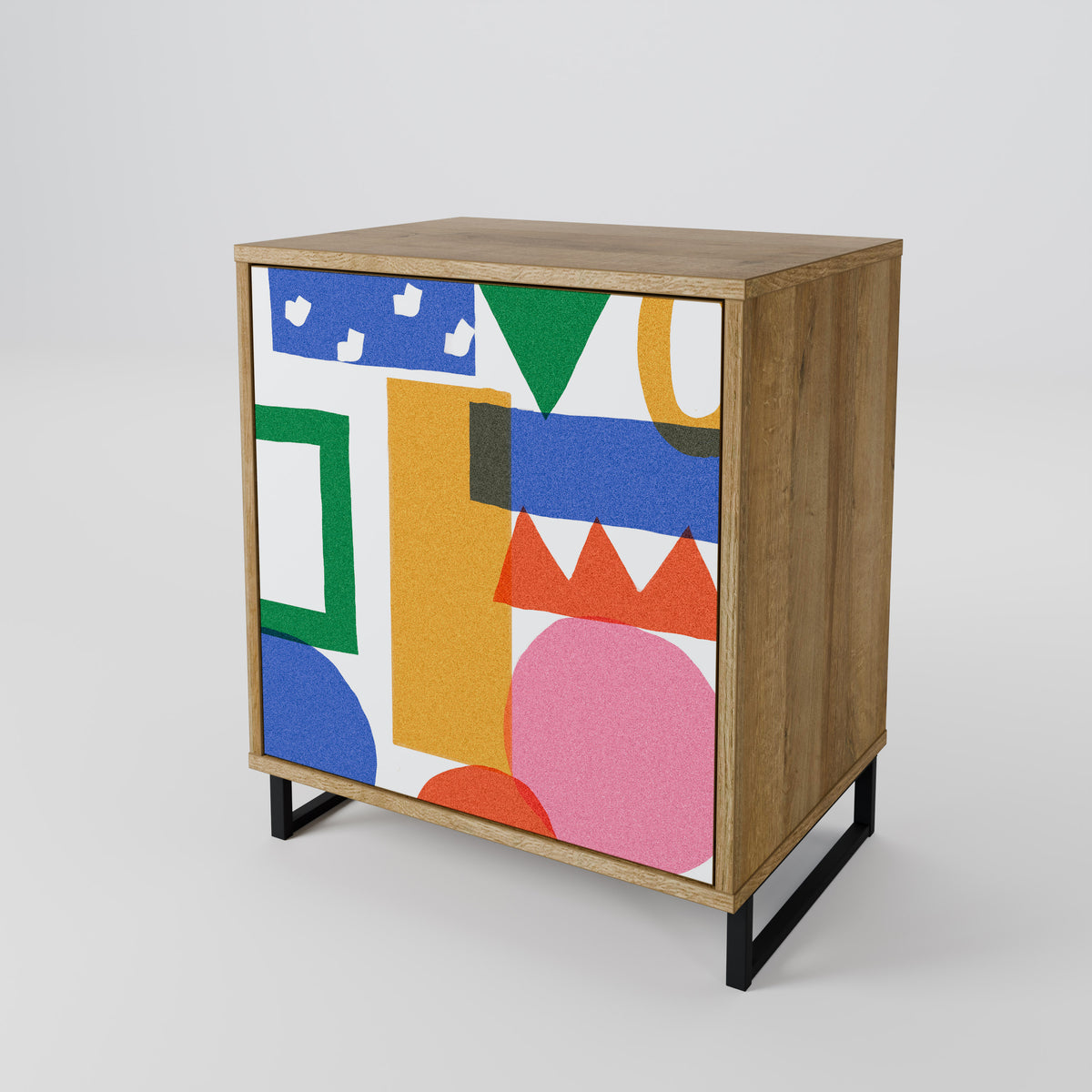 GEOMETRIC GLIMMER Skänk med en dörr