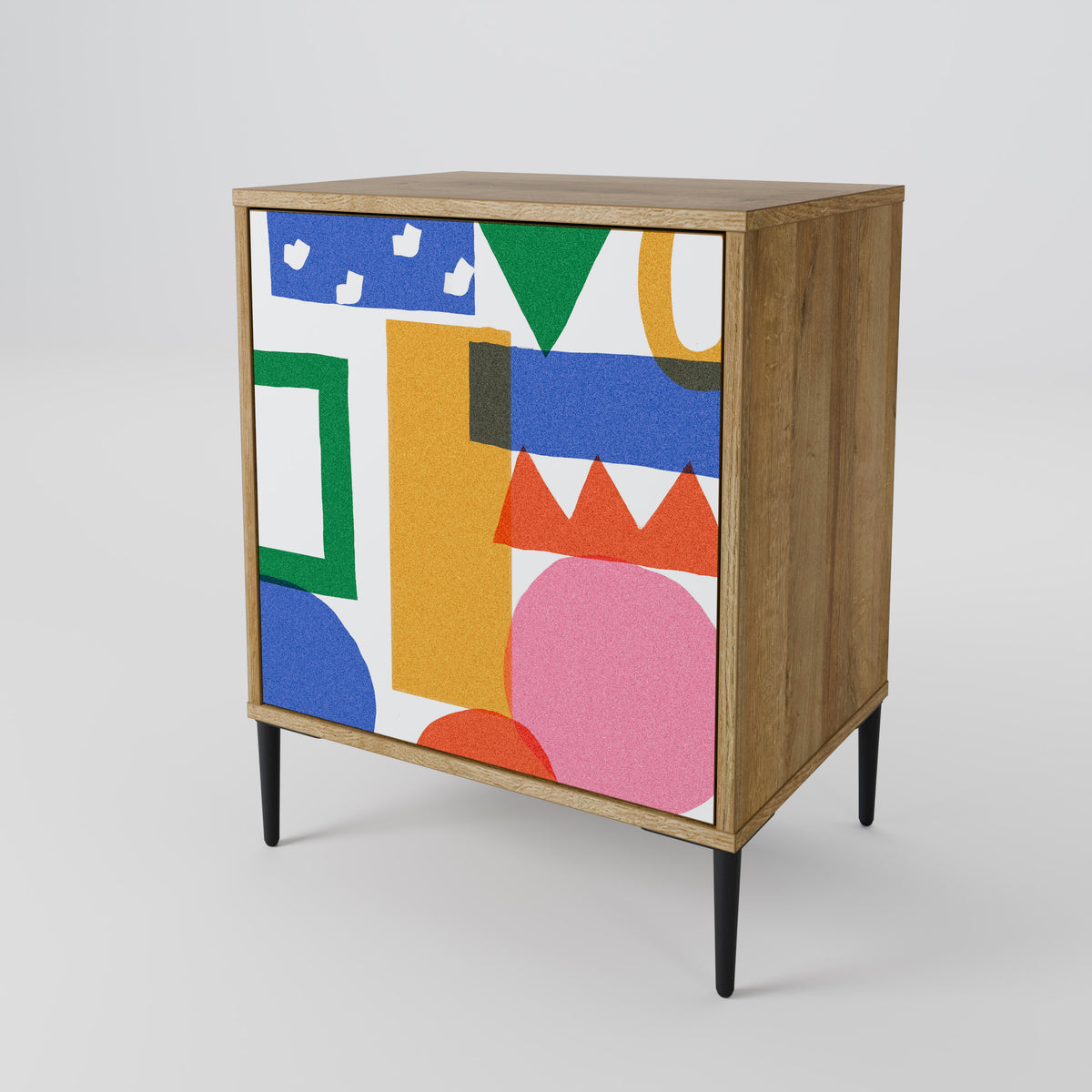 GEOMETRIC GLIMMER Skänk med en dörr