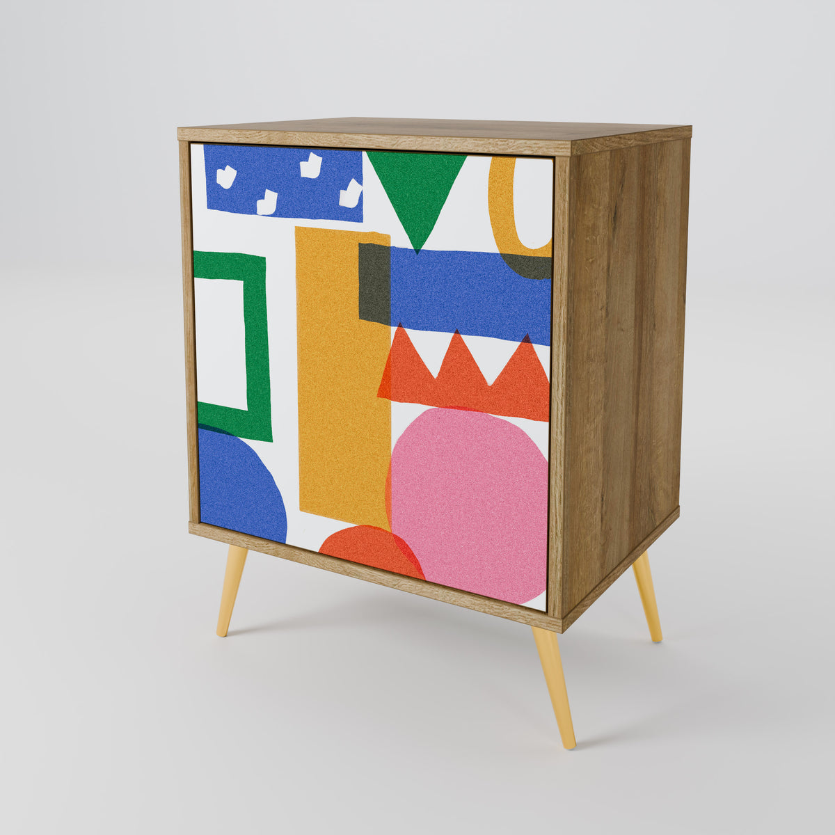 GEOMETRIC GLIMMER Skänk med en dörr