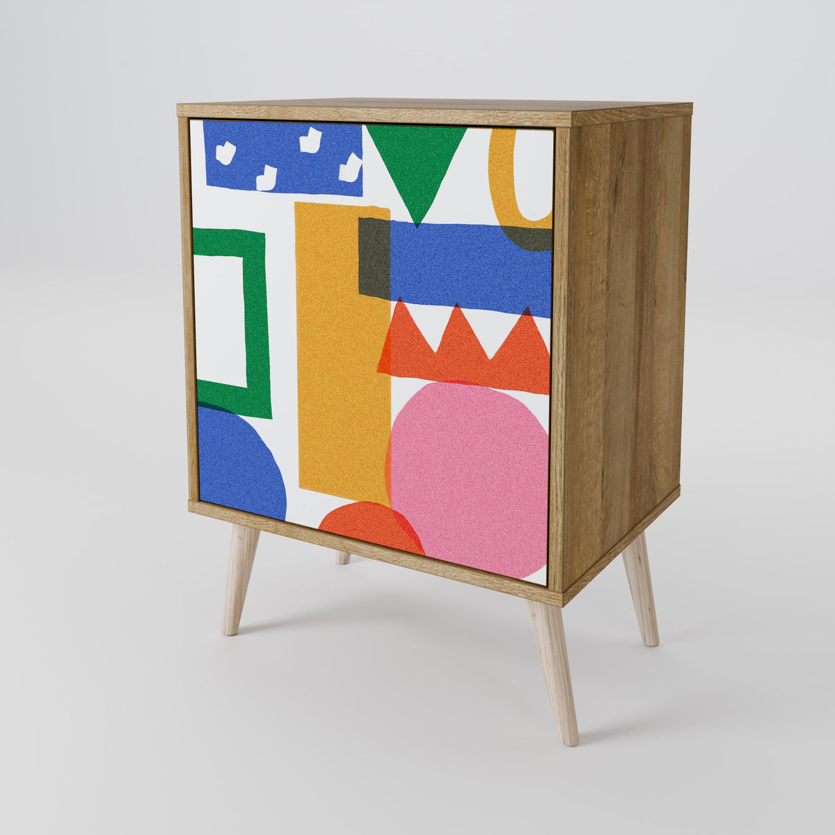 GEOMETRIC GLIMMER Skänk med en dörr