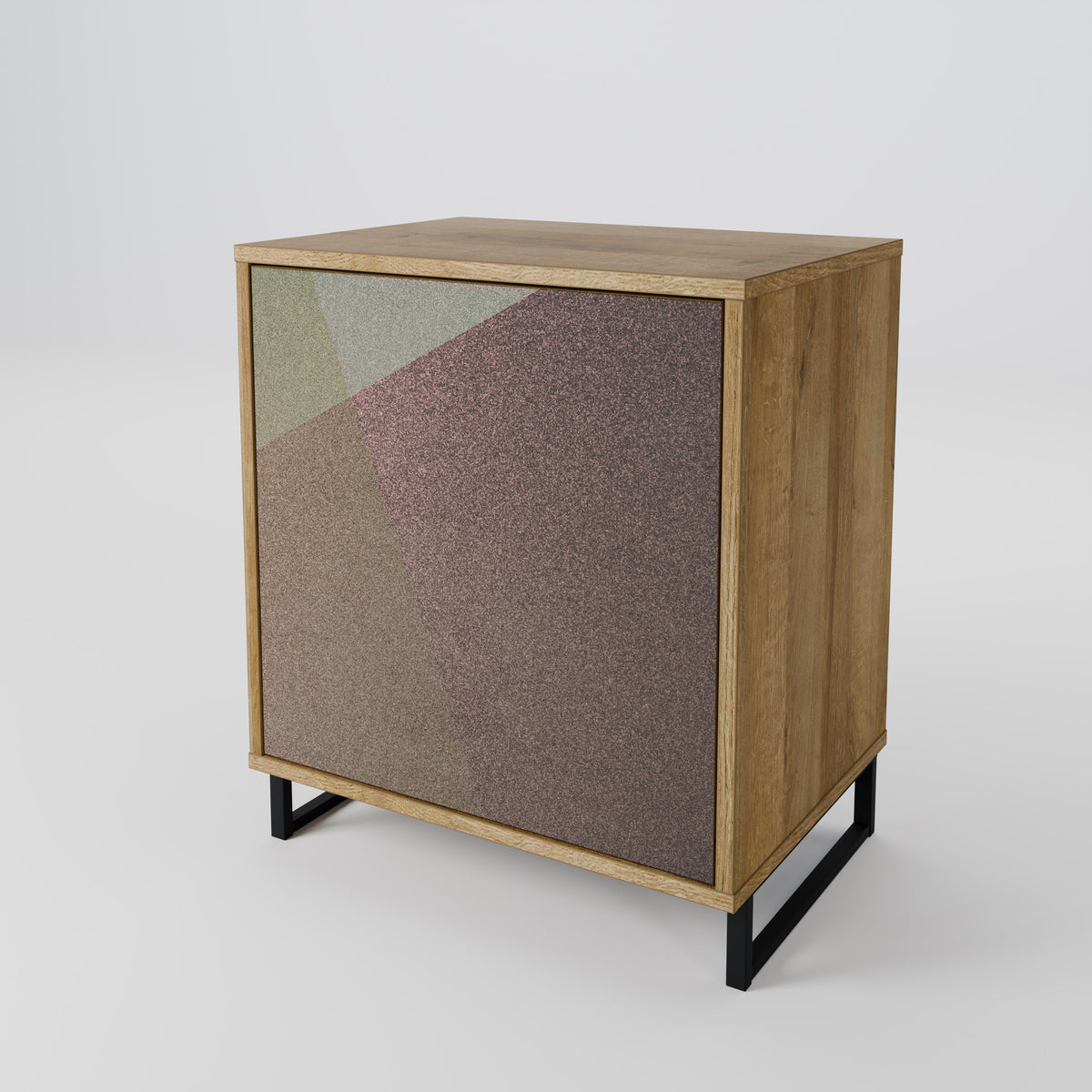 BEIGE GEOMETRY Skänk med en dörr