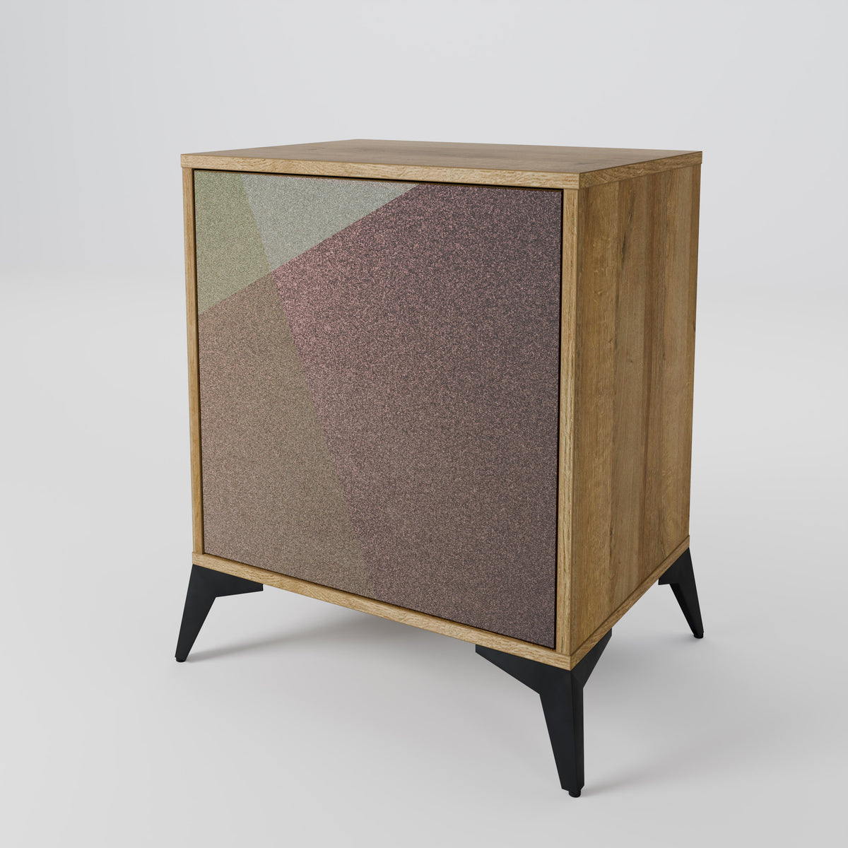 BEIGE GEOMETRY Skänk med en dörr
