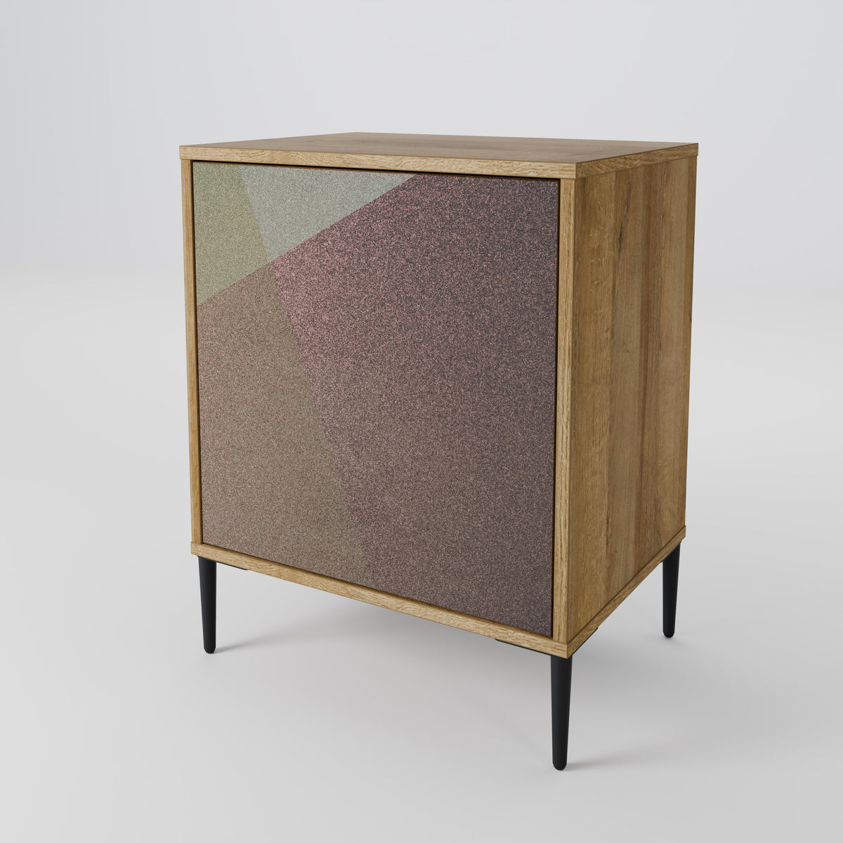 BEIGE GEOMETRY Skänk med en dörr