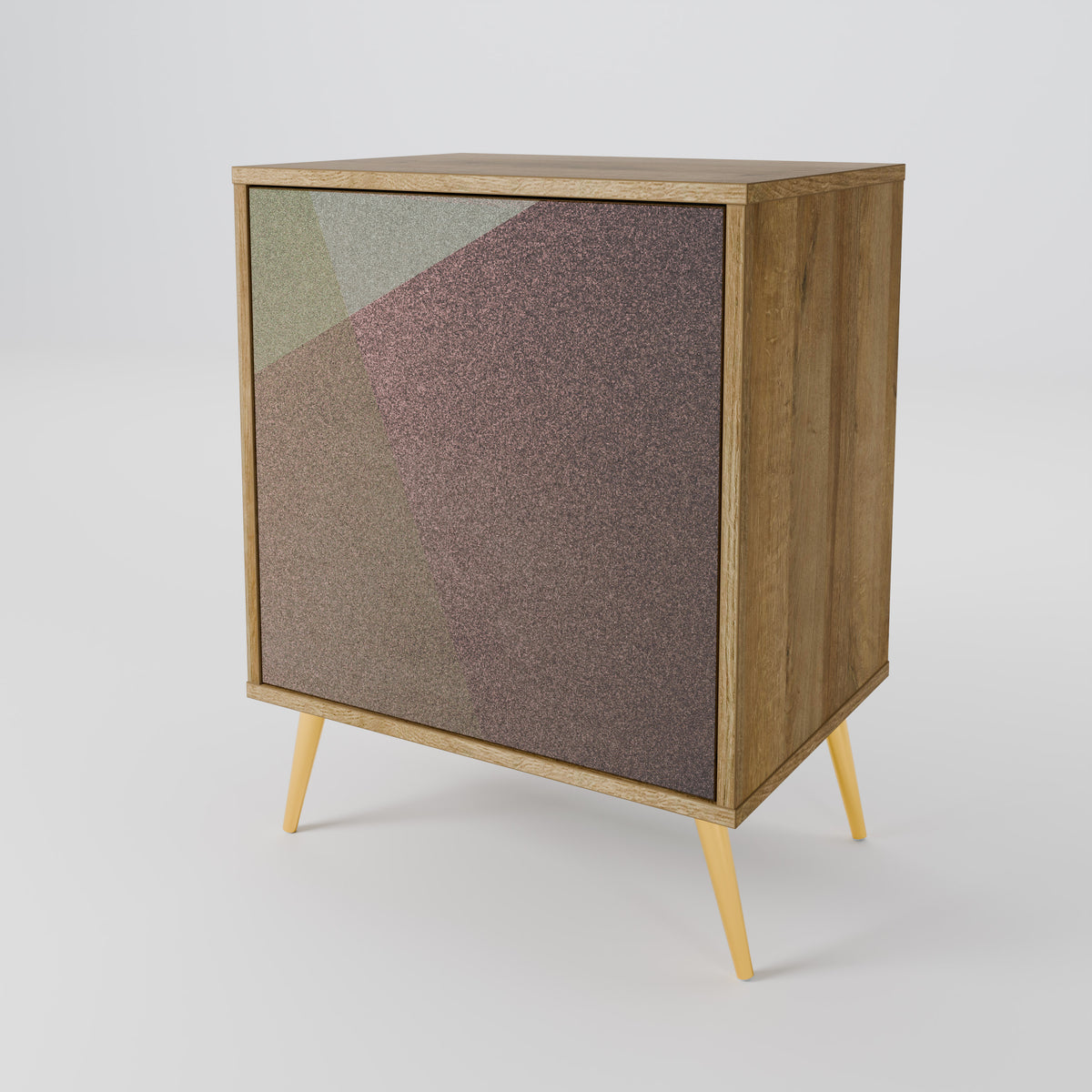 BEIGE GEOMETRY Skänk med en dörr
