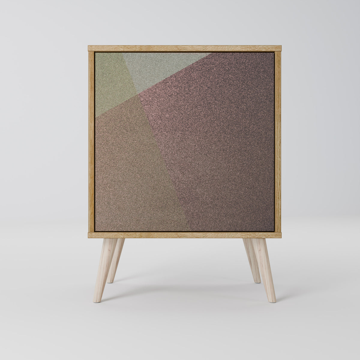 BEIGE GEOMETRY Skänk med en dörr