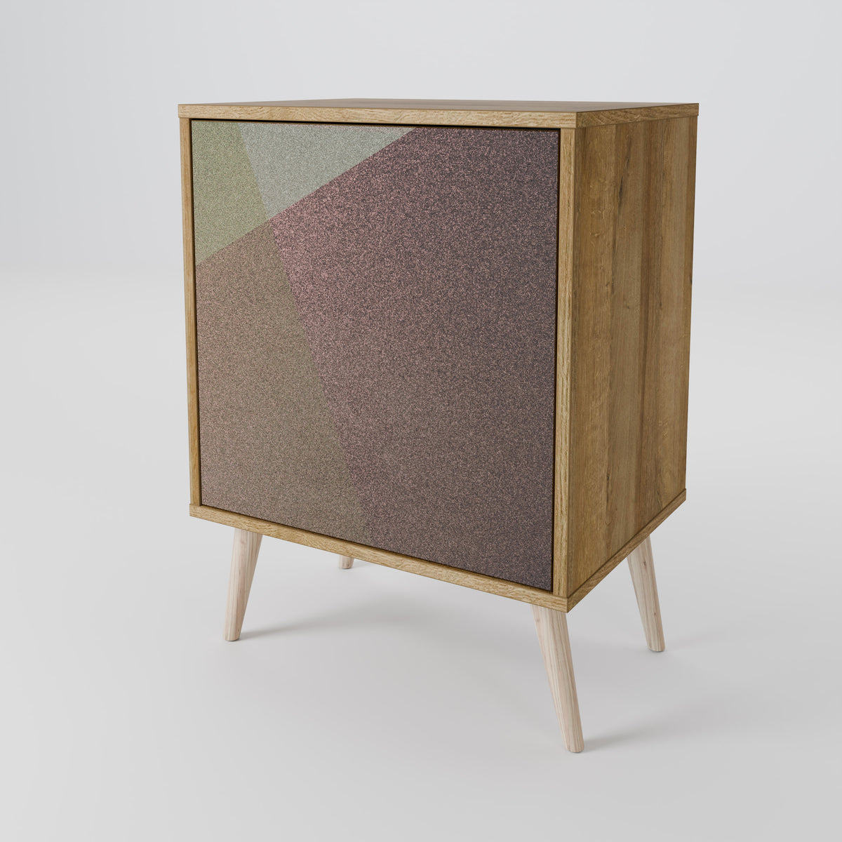 BEIGE GEOMETRY Skänk med en dörr