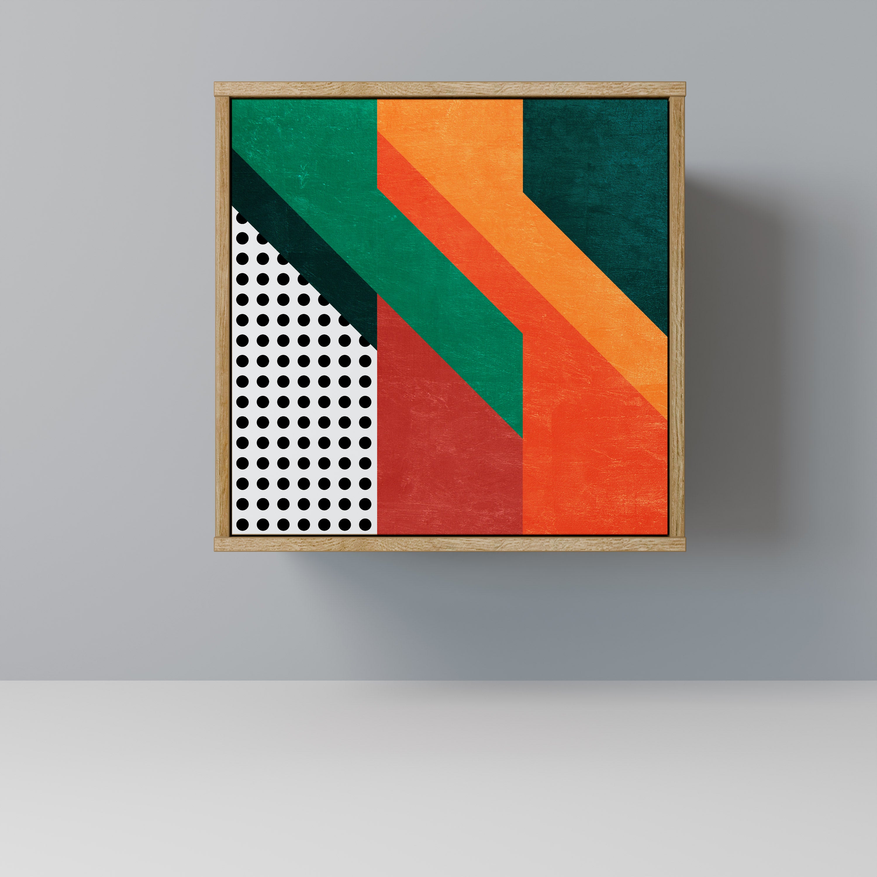 MAKESHIFT ARTISTRY skänk med 1 dörr i ekeffekt