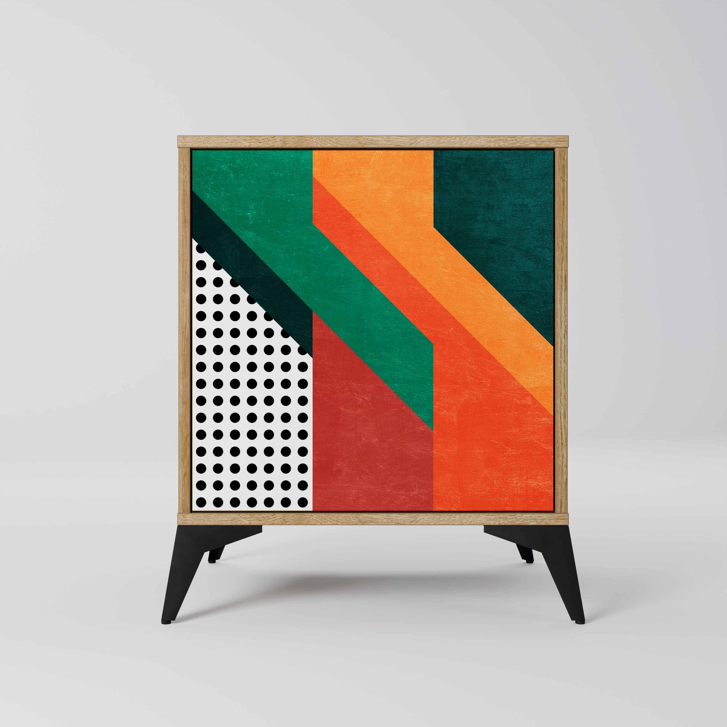 MAKESHIFT ARTISTRY skänk med 1 dörr i ekeffekt