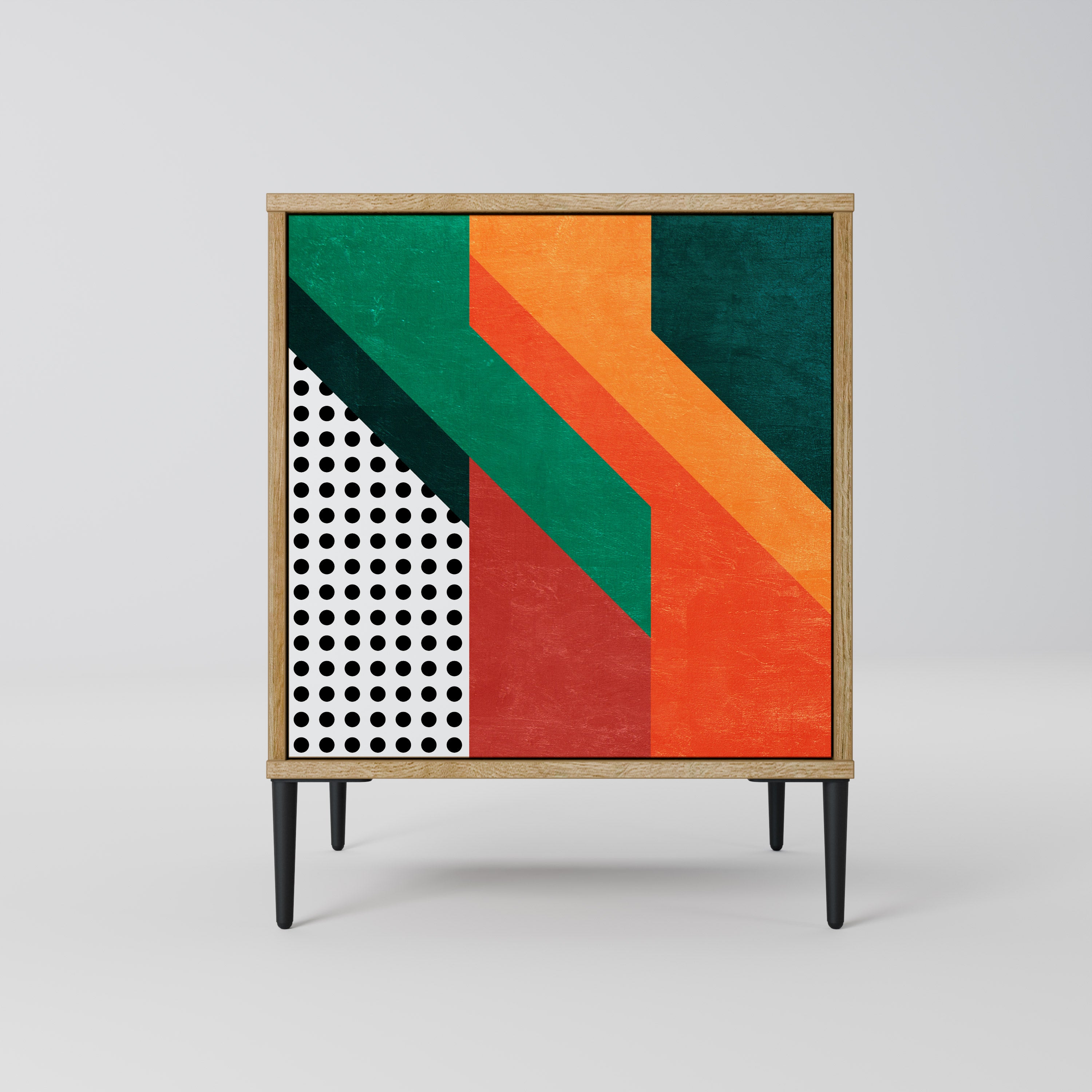 MAKESHIFT ARTISTRY skänk med 1 dörr i ekeffekt