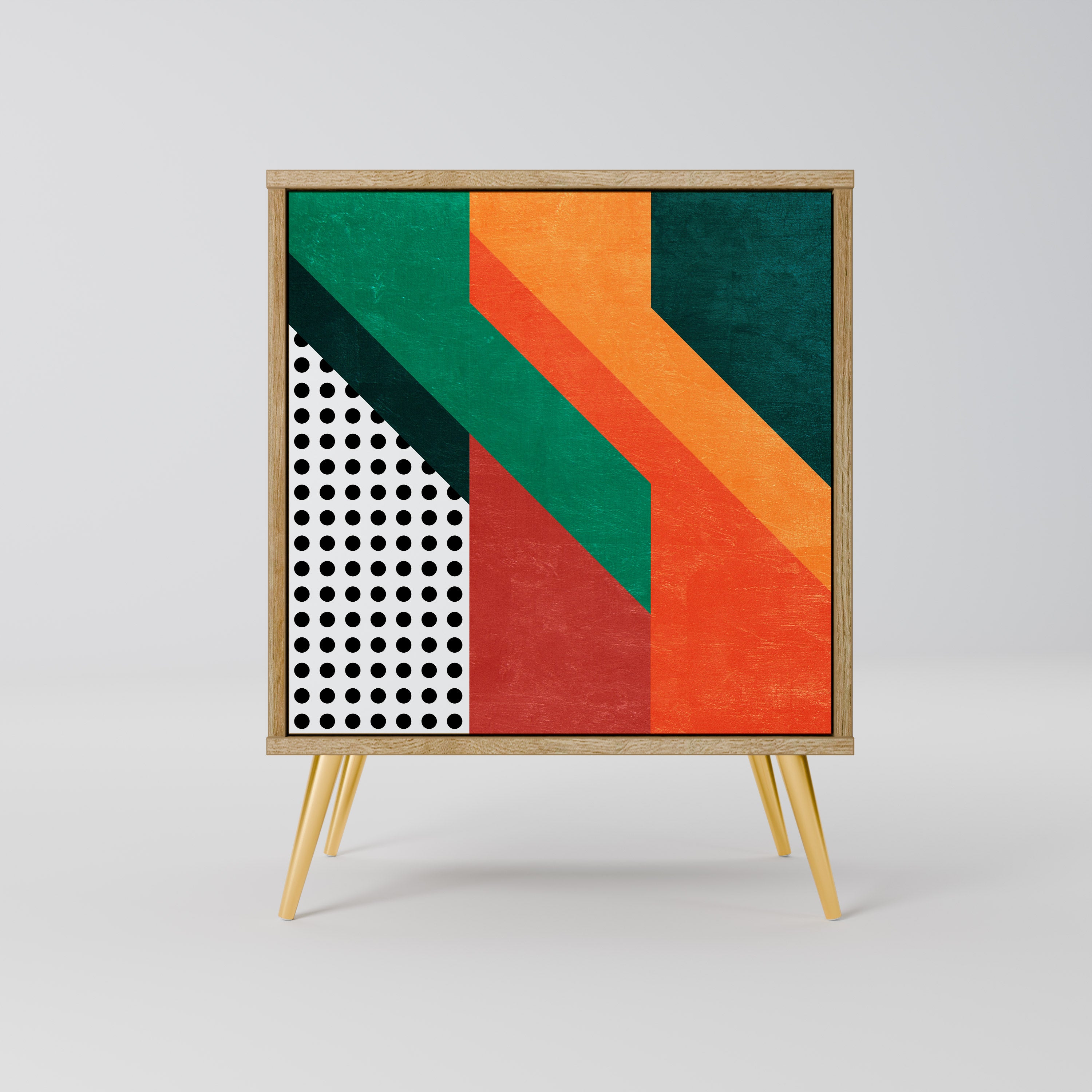 MAKESHIFT ARTISTRY skänk med 1 dörr i ekeffekt