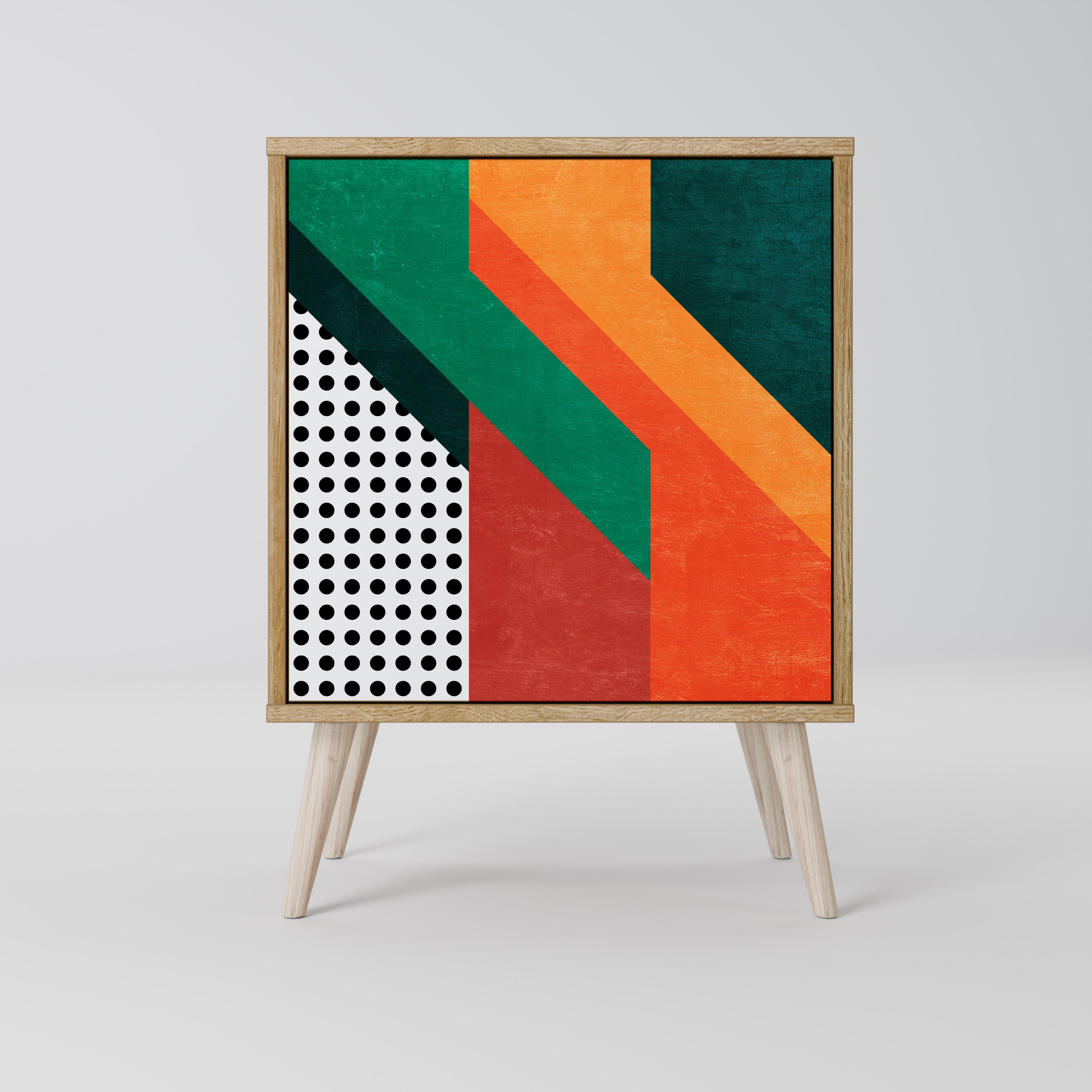 MAKESHIFT ARTISTRY skänk med 1 dörr i ekeffekt