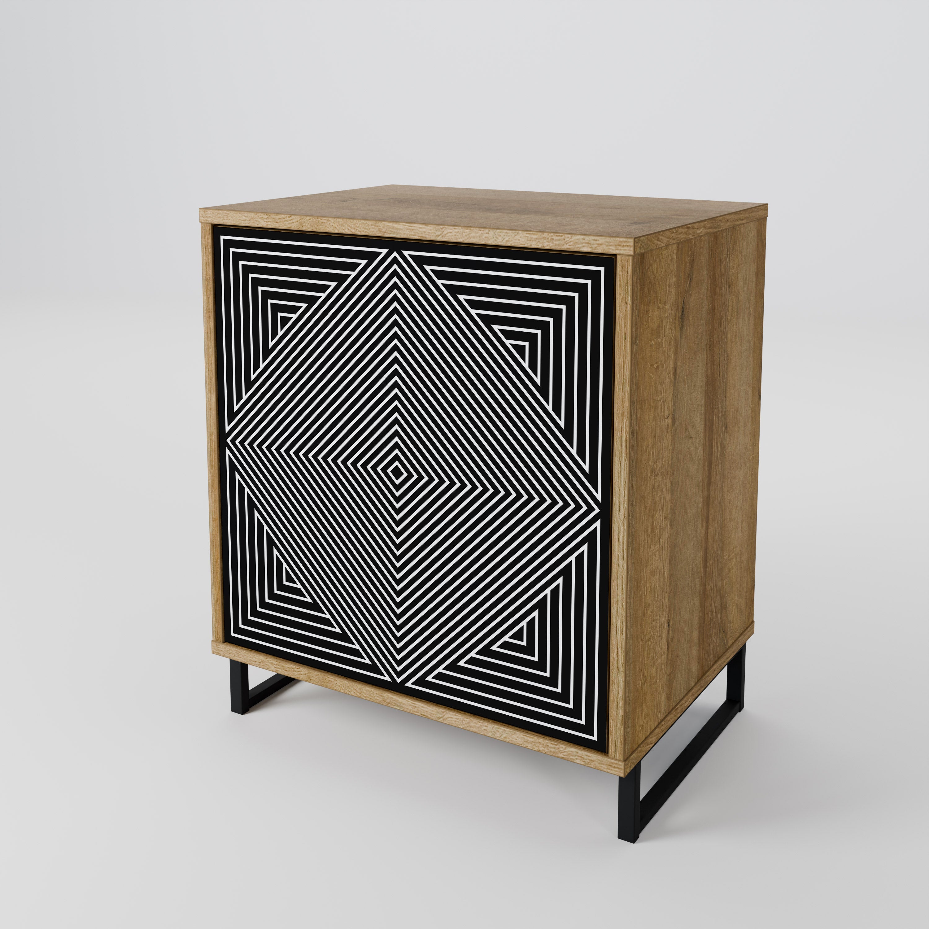POLYGON ILLUSION 1-Door Sideboard