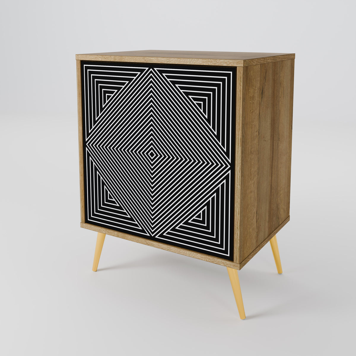 POLYGON ILLUSION Skänk med en dörr