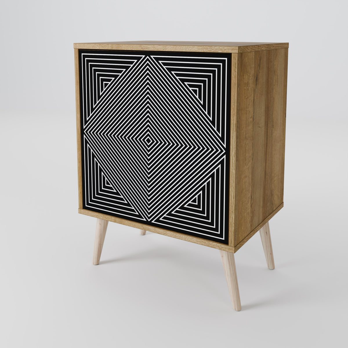 POLYGON ILLUSION Skänk med en dörr