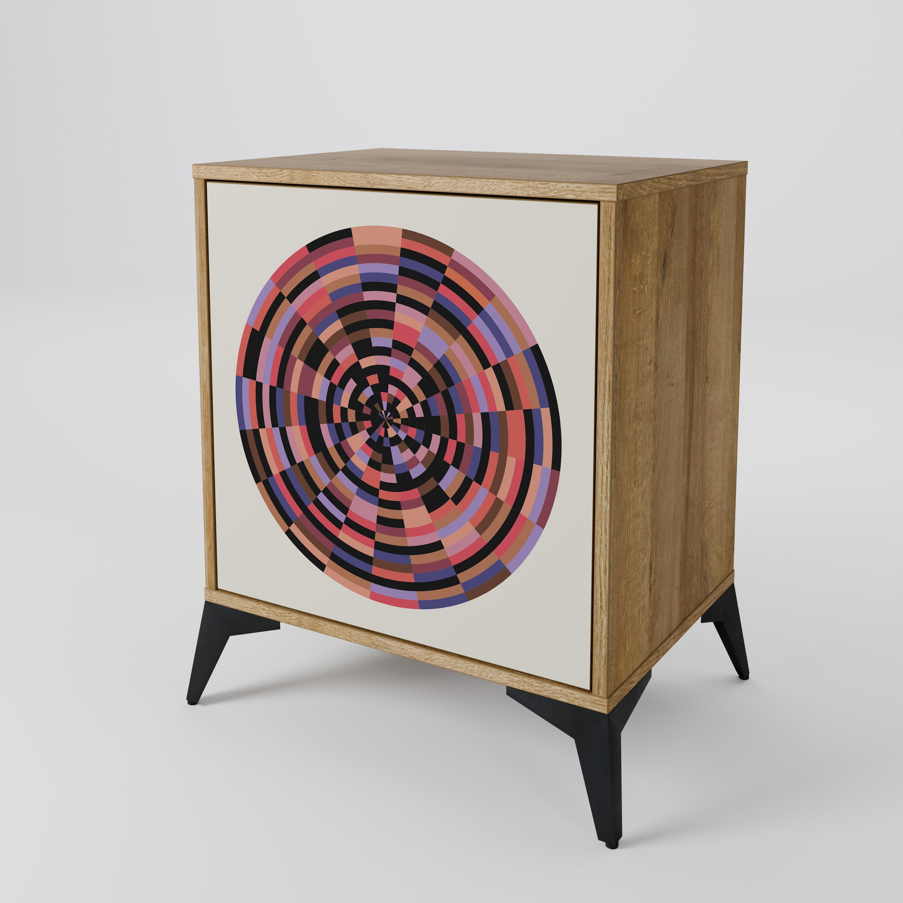 BROWN CIRCLES 1-Door Sideboard