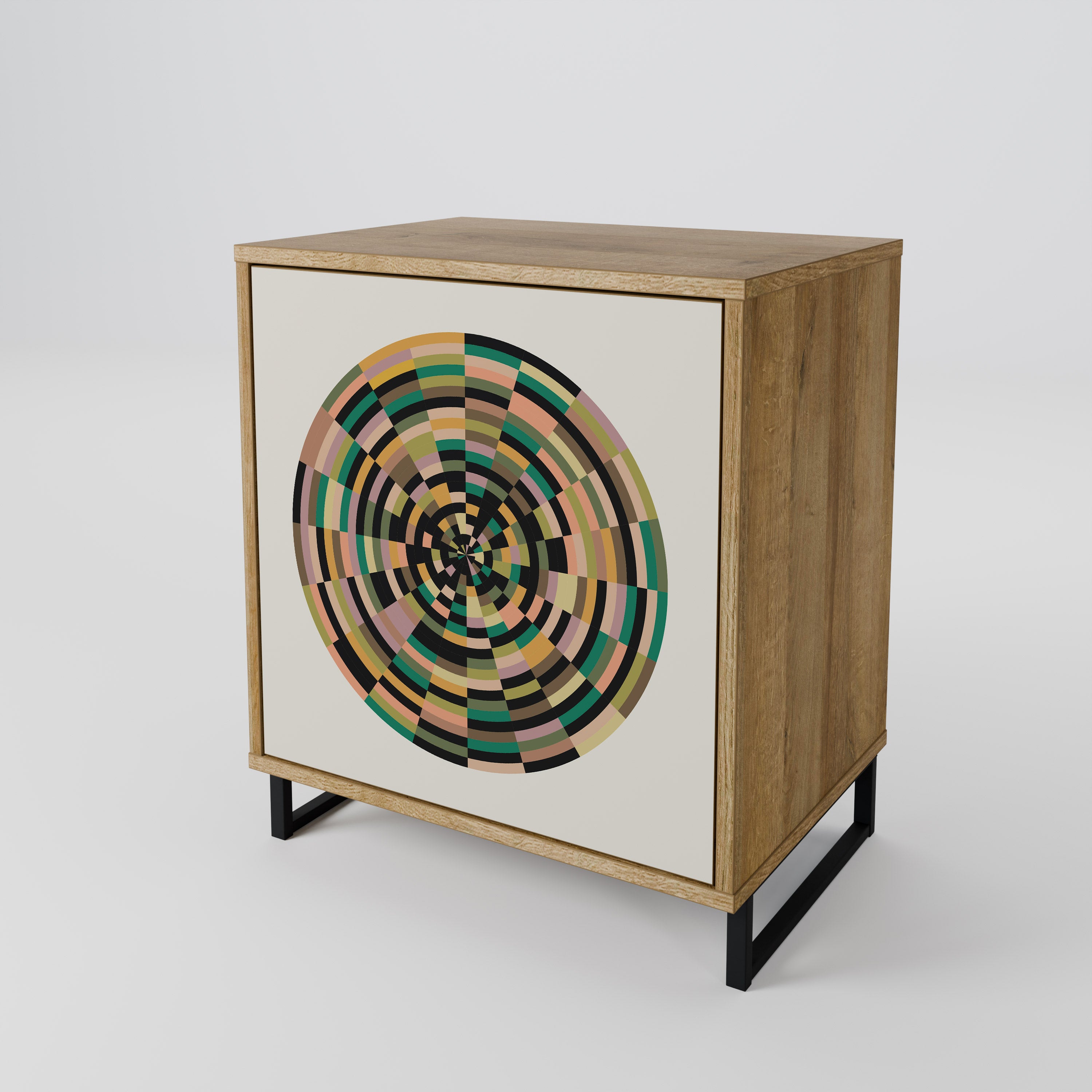 GREEN CIRCLES 1-Door Sideboard