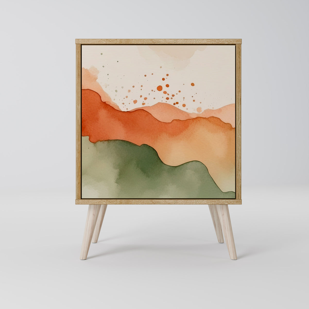 WATERCOLOUR PEAKS Skänk med en dörr