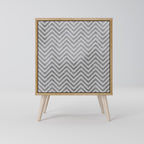 CONCRETE ZIG ZAG 1-Door Sideboard