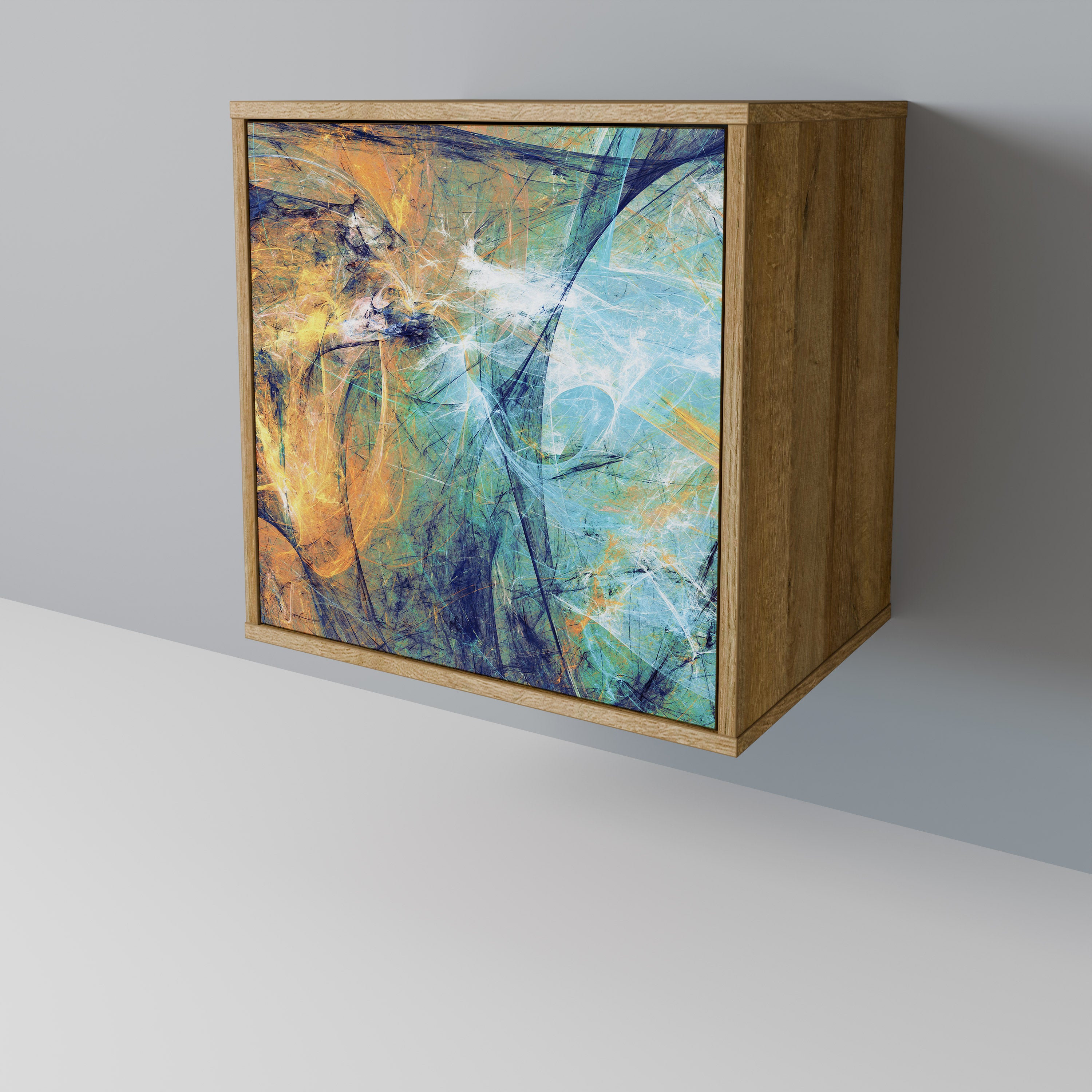 ABSTRACT THOUGHTS 1-Door Sideboard in Oak Effect