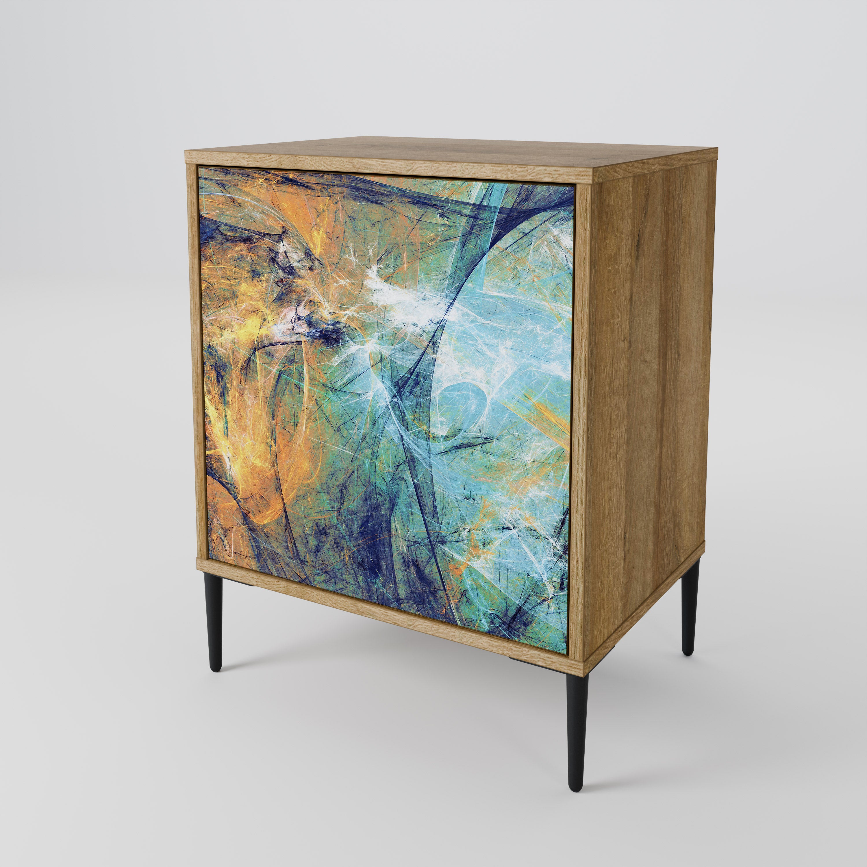 ABSTRACT THOUGHTS 1-Door Sideboard in Oak Effect