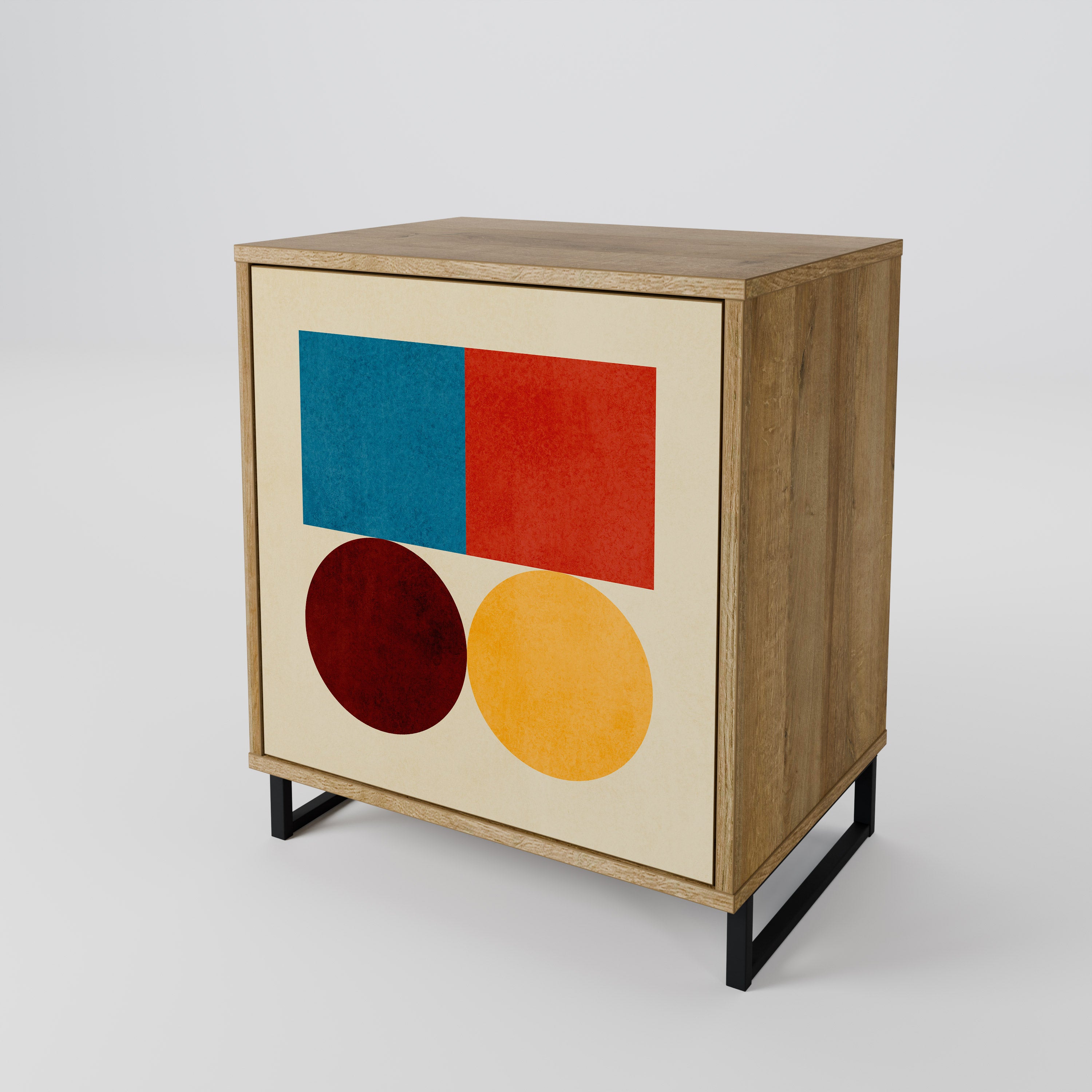 GEOMETRIC PUZZLE 1-Door Sideboard
