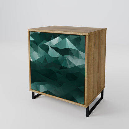 POLYGONAL FLOATING Skänk med en dörr