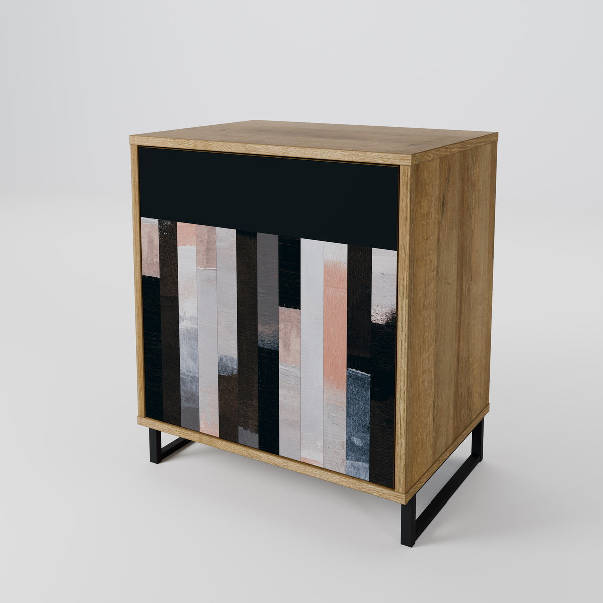 COLLAGE OF RECTANGLES Skänk med en dörr