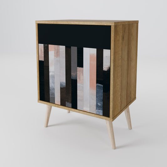 COLLAGE OF RECTANGLES Skänk med en dörr
