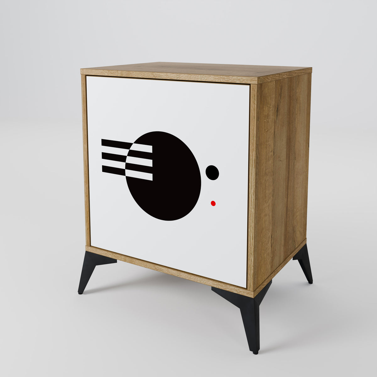 BLACK AND WHITE COMBINATION 1-Door Sideboard