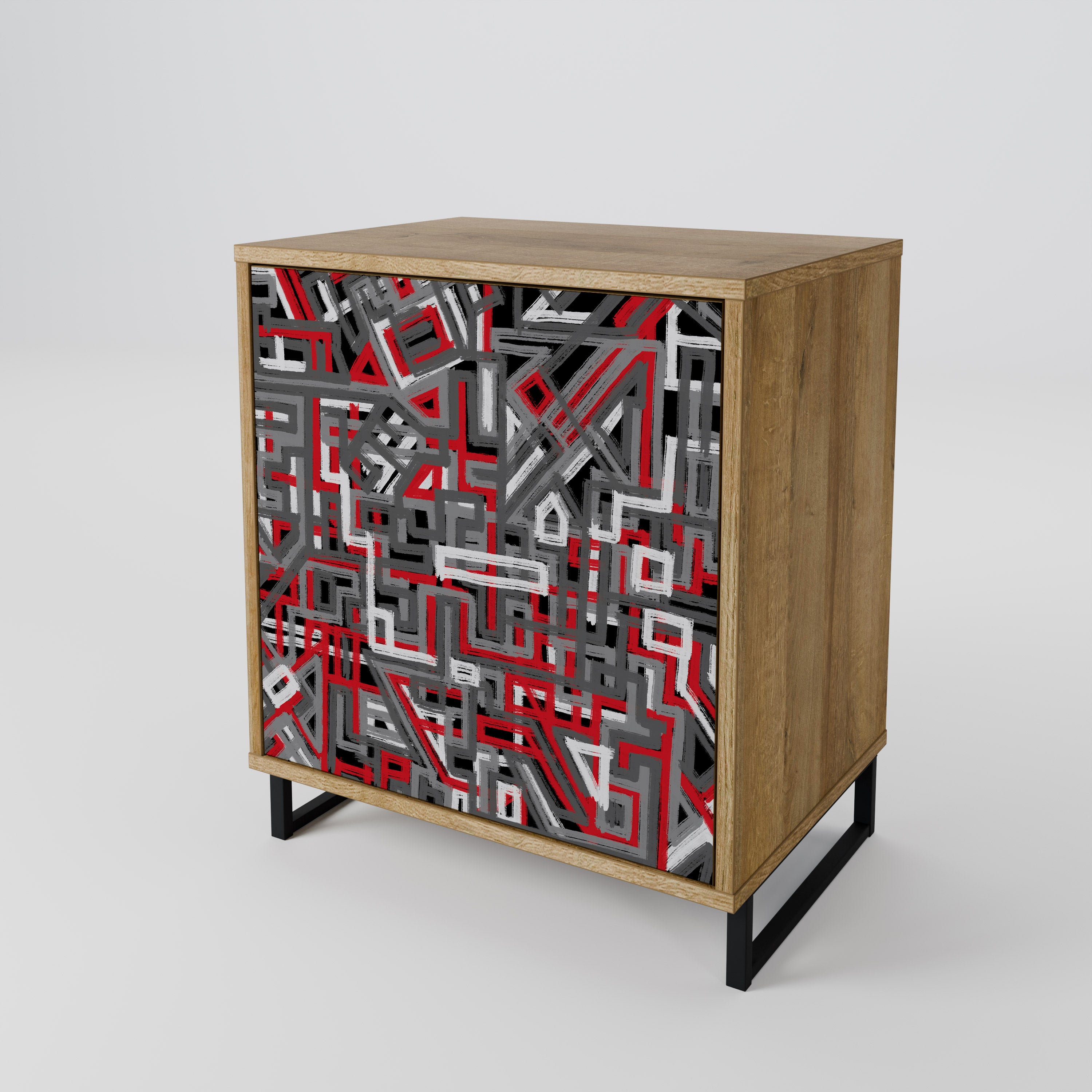 BROKEN LINES 1-Door Sideboard