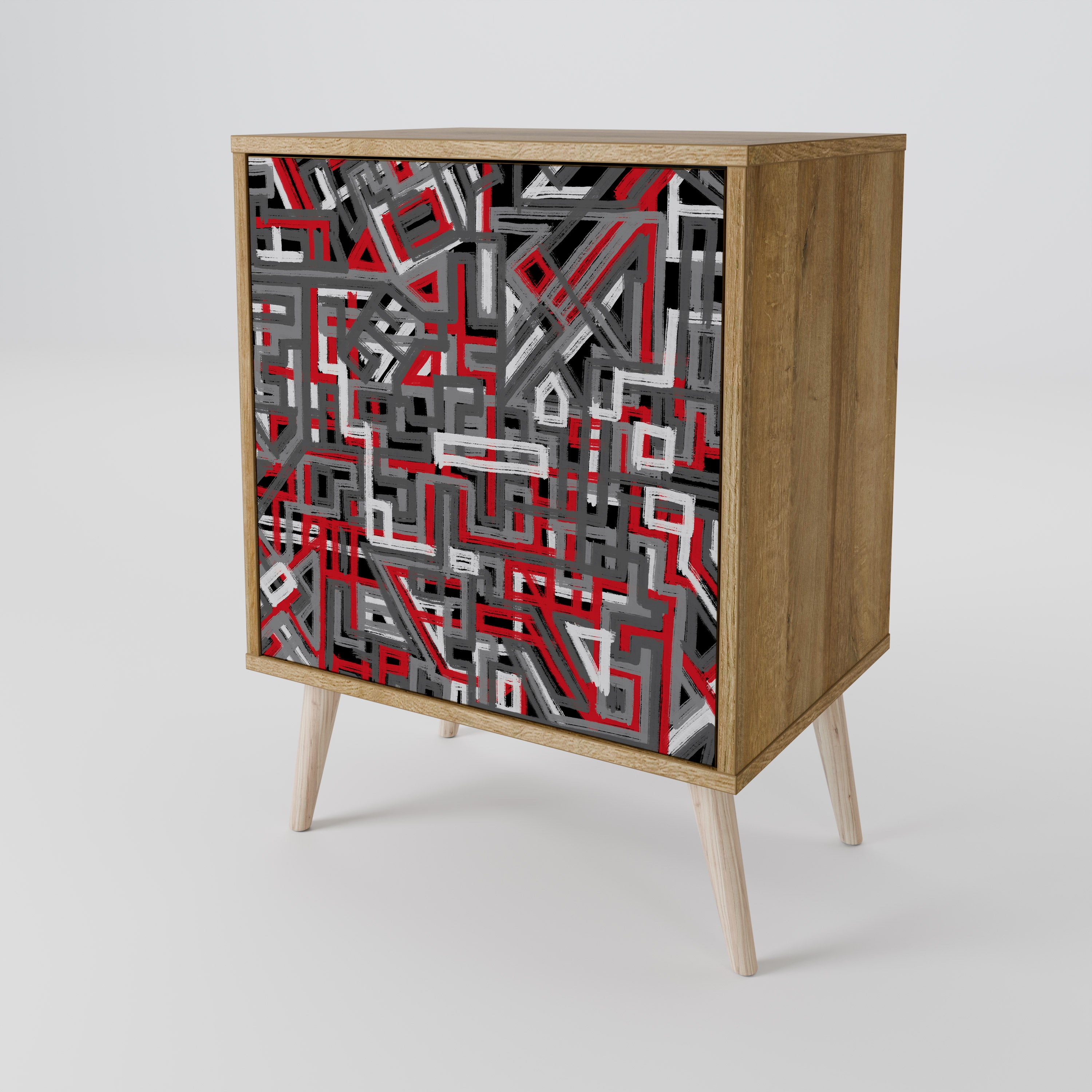 BROKEN LINES 1-Door Sideboard