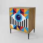 ABSTRACTION AND GEOMETRY 1-Door Sideboard in Oak Effect
