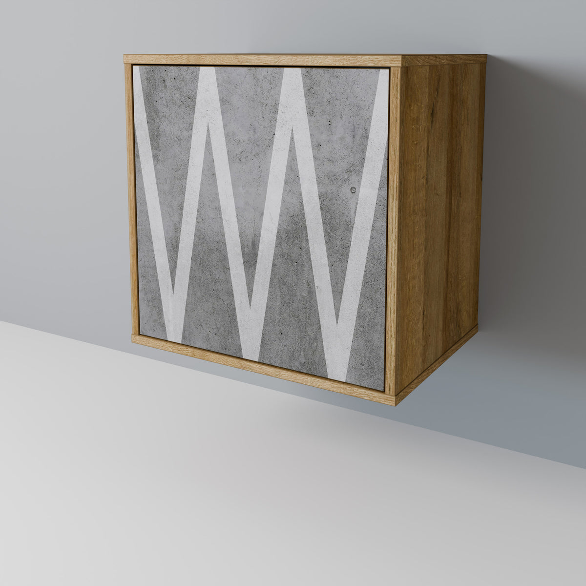 SOLID ZIG ZAG Skänk med en dörr