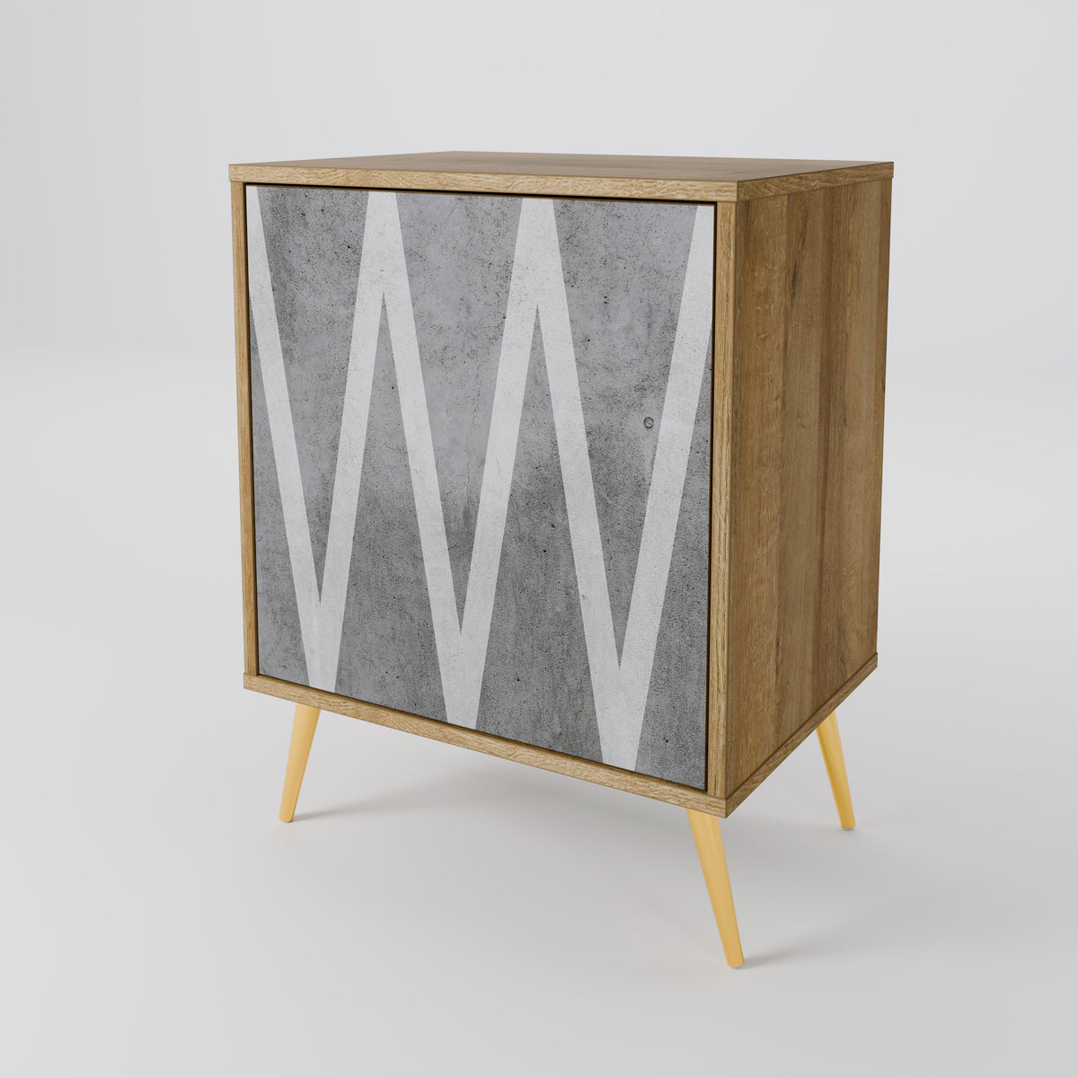 SOLID ZIG ZAG Skänk med en dörr