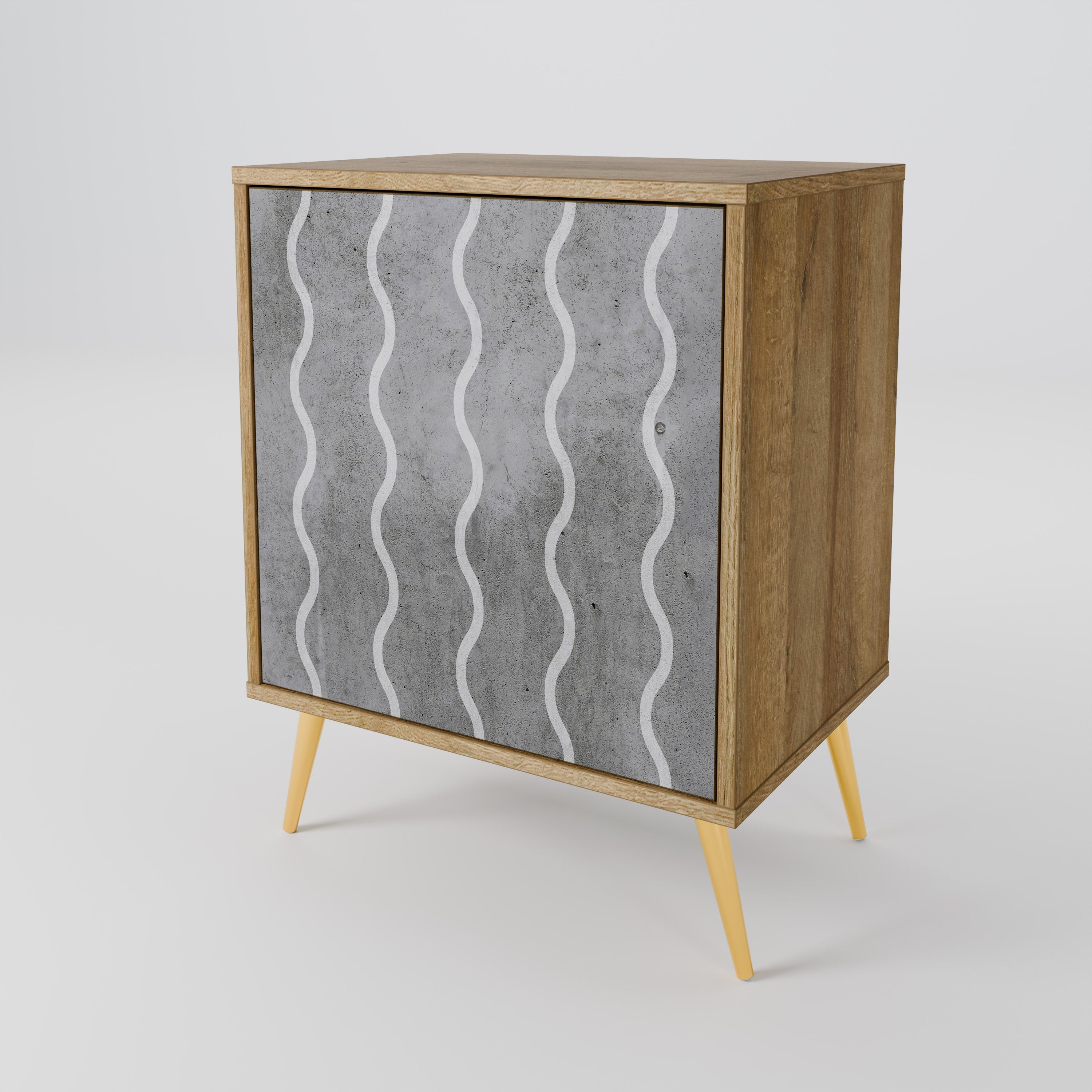 WAVES OF CONCRETE 1-Door Sideboard