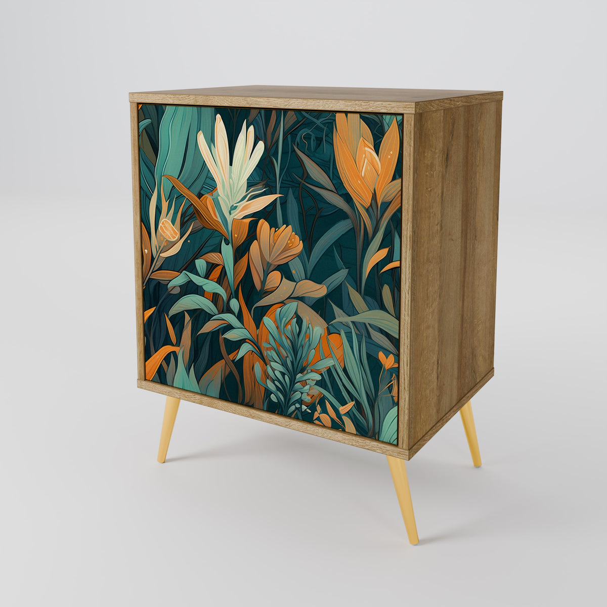 FLORAL SERENITY Skänk med en dörr