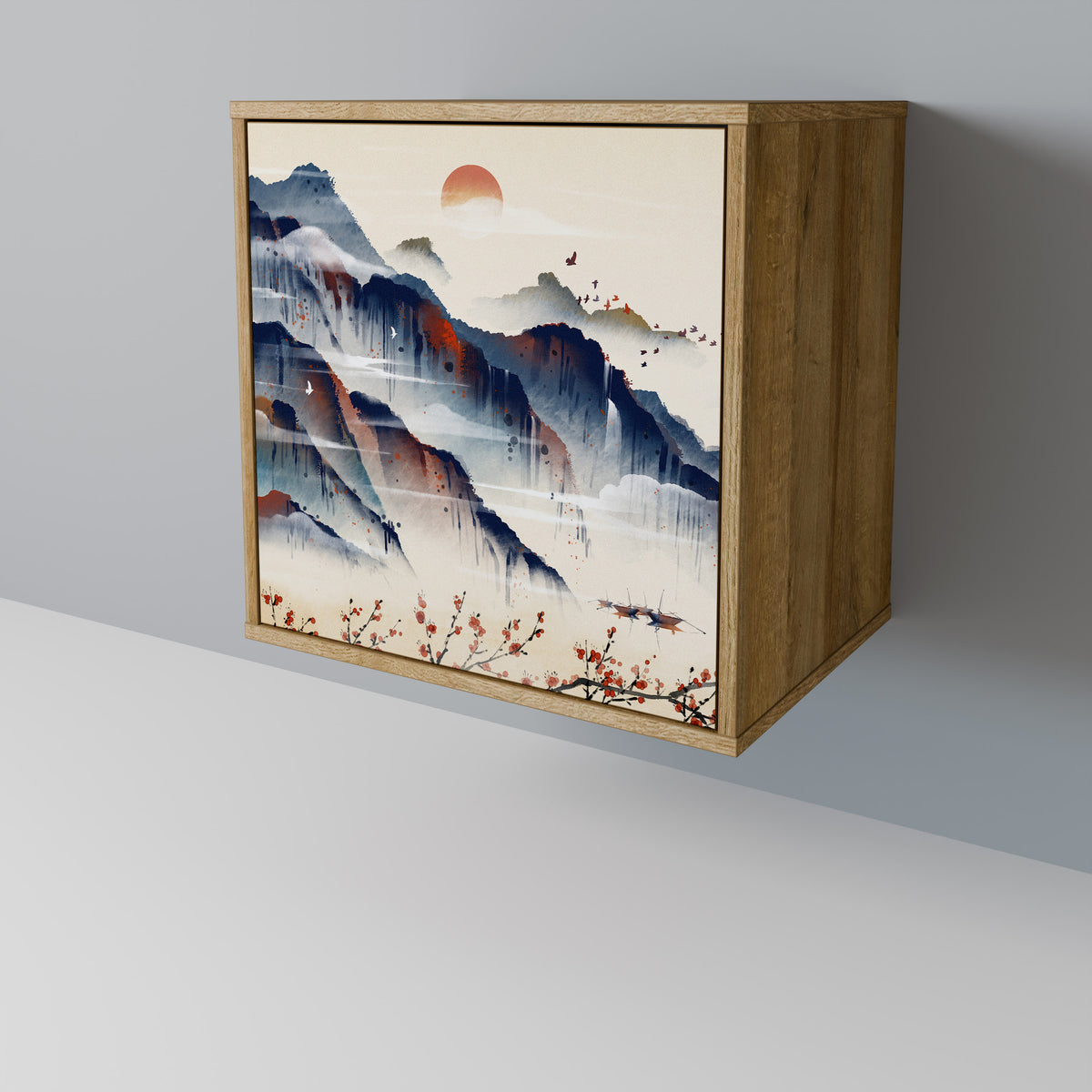 JAPANESE LANDSCAPE Skänk med en dörr