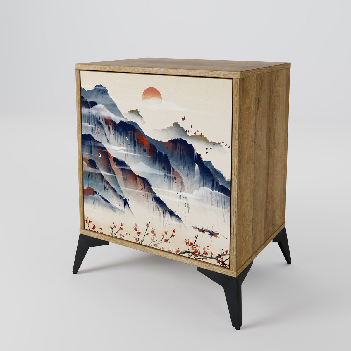 JAPANESE LANDSCAPE Skänk med en dörr