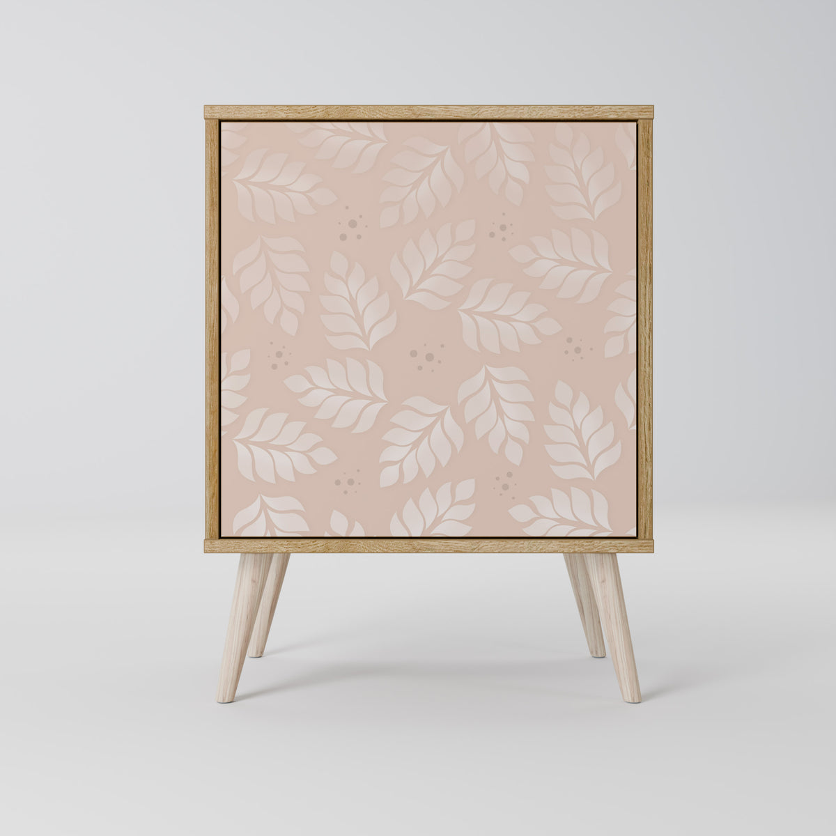 LEAVES ON BEIGE Skänk med en dörr