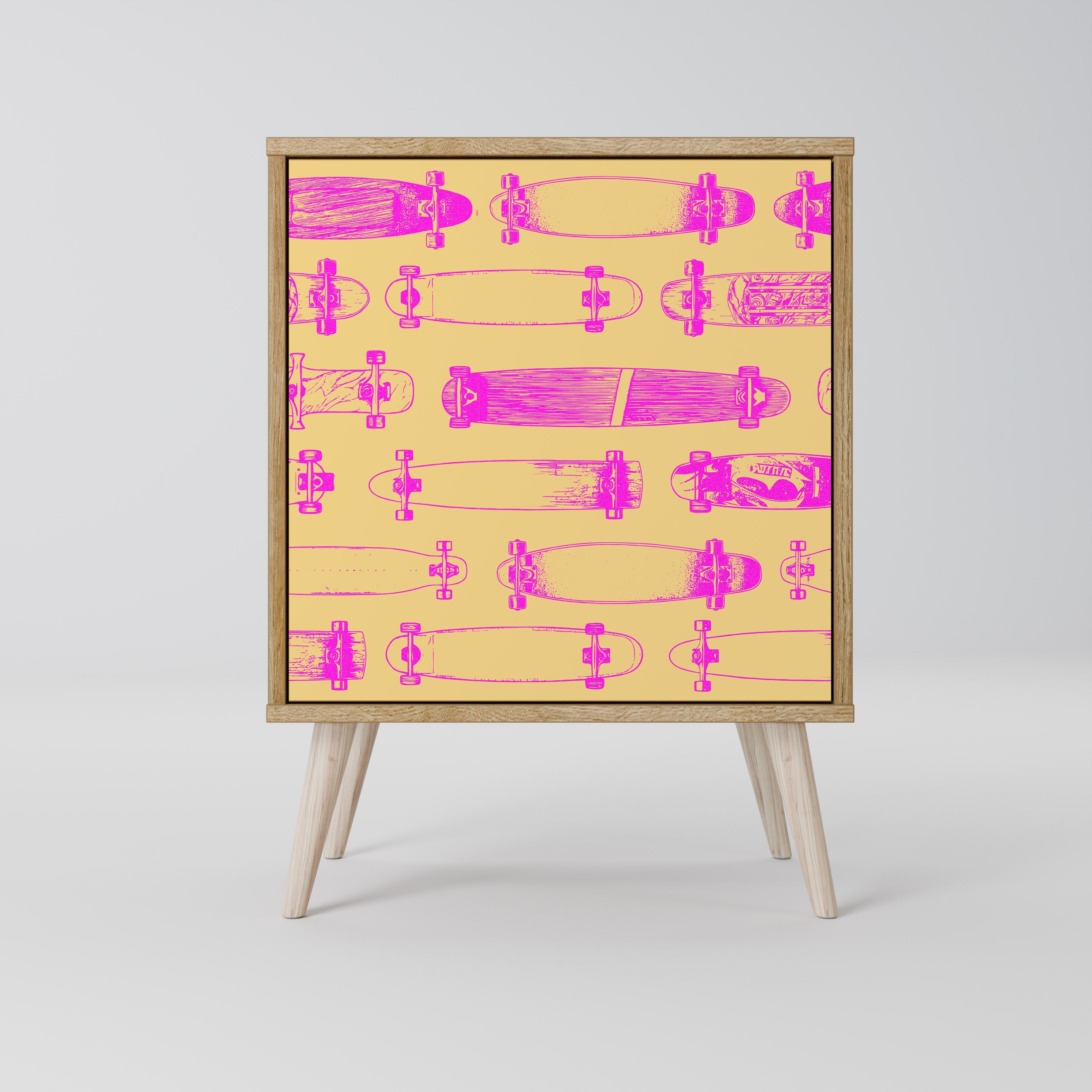 SKATEBOARD ARTISTRY Skänk med 1 dörr